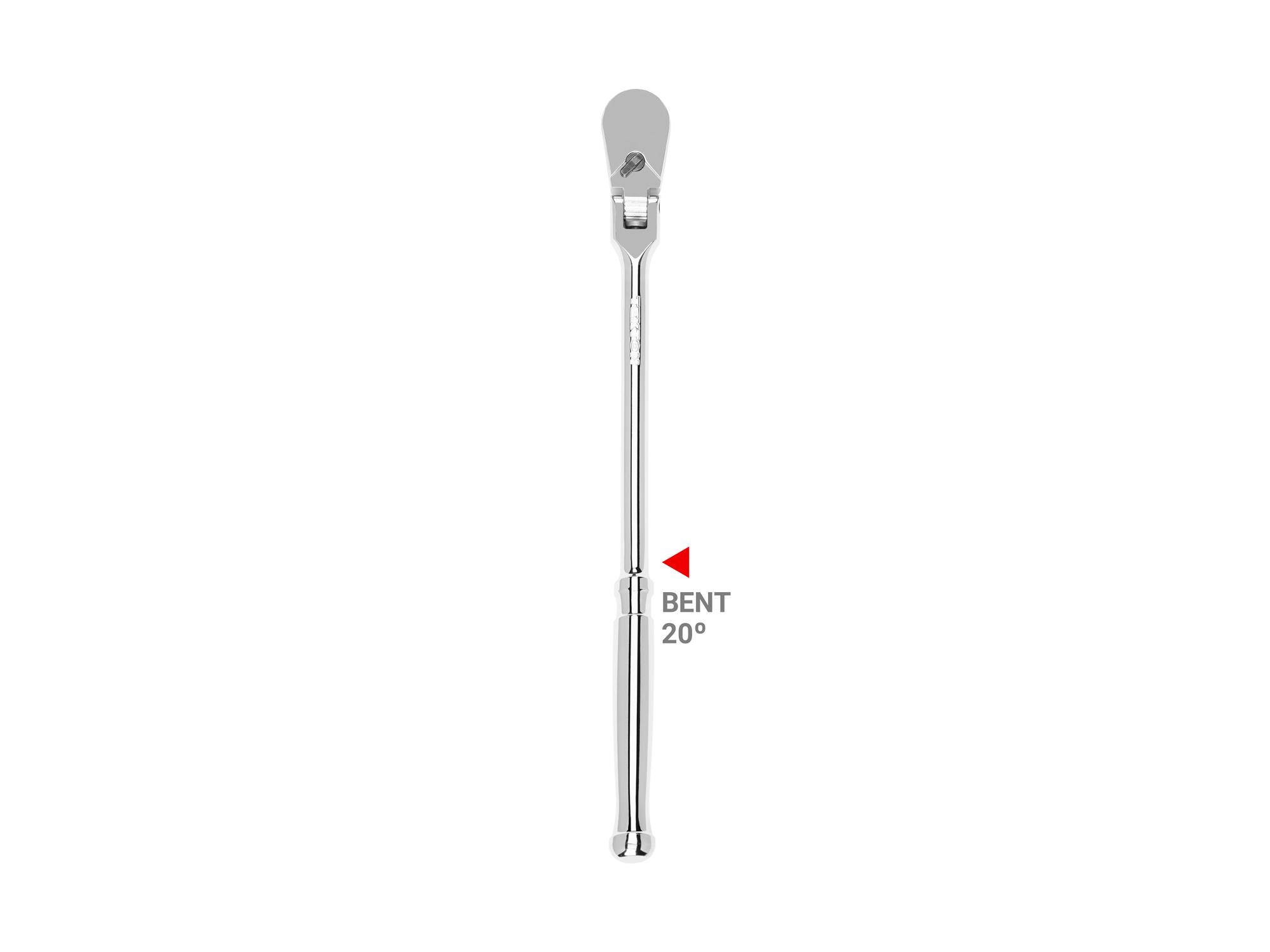 TEKTON 3/8 Inch Drive x 12 Inch Flex Head Bent Handle Long Ratchet