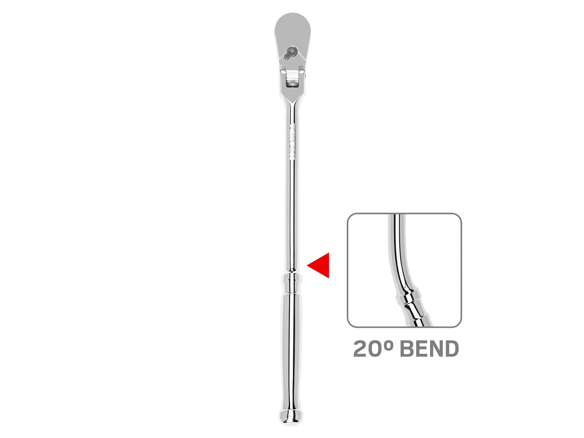Front view of Tekton 12 inch ratchet. Item #SRH23112