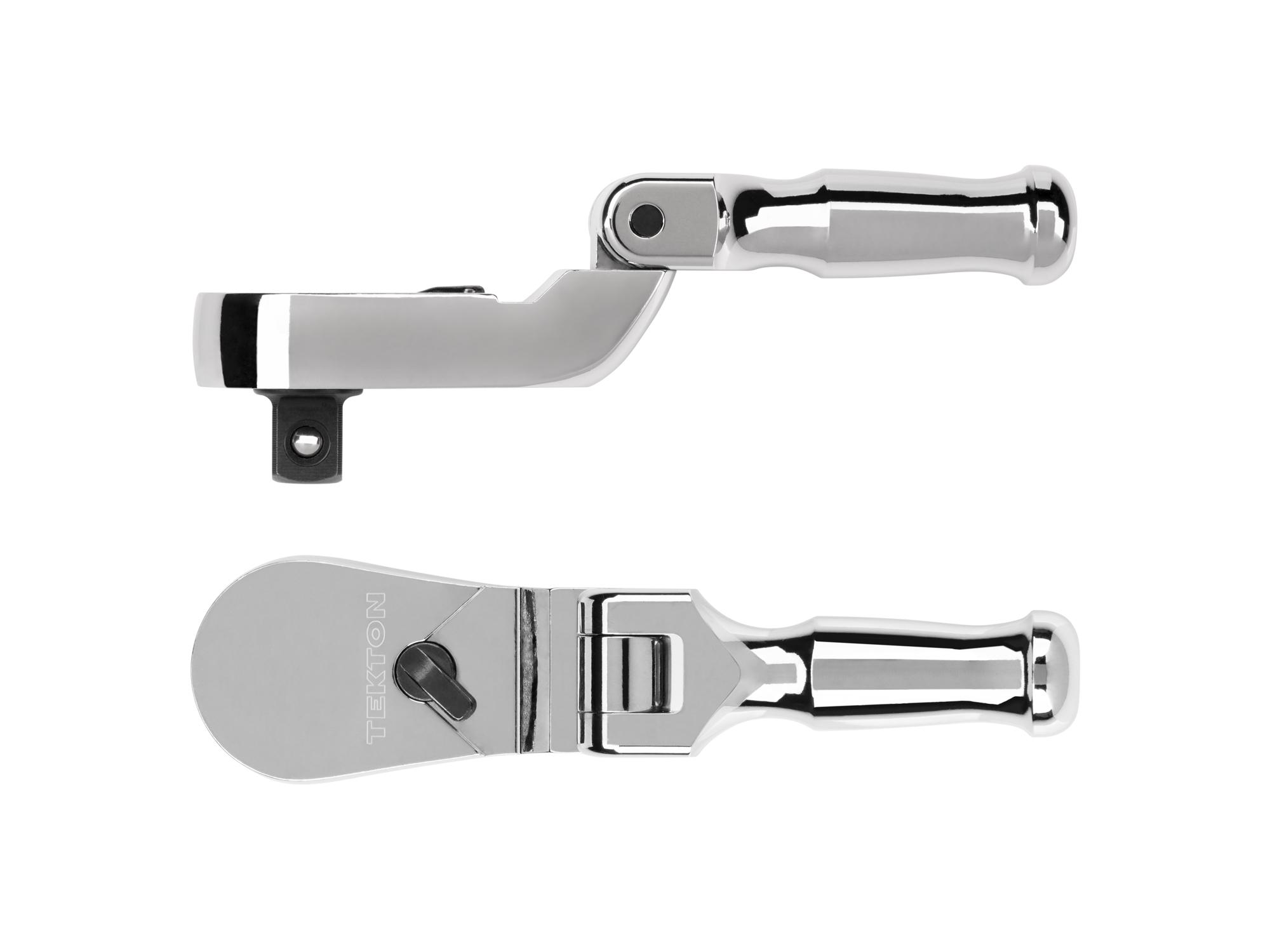Side view of Tekton 4 inch ratchet. Item #SRH25104