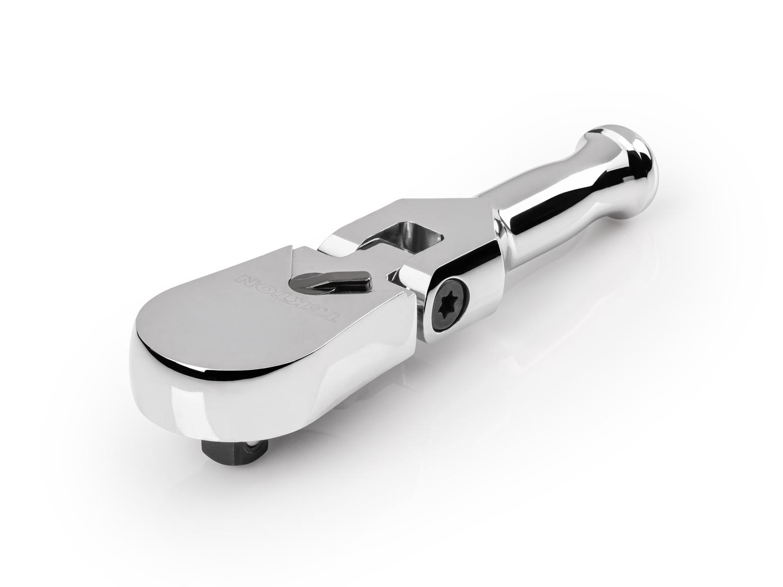Front-right angle view of Tekton 3 inch ratchet. Item #SRH26003
