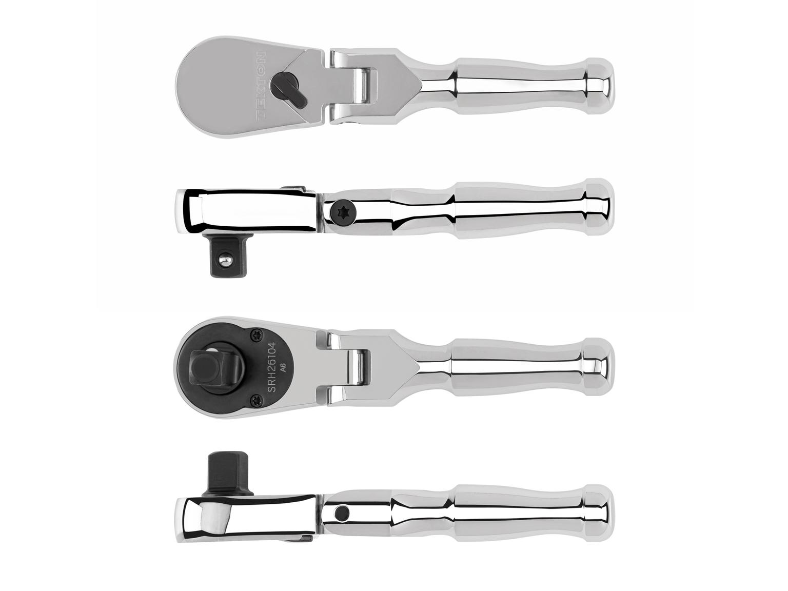 Side view of Tekton 4.5 inch ratchet. Item #SRH26104