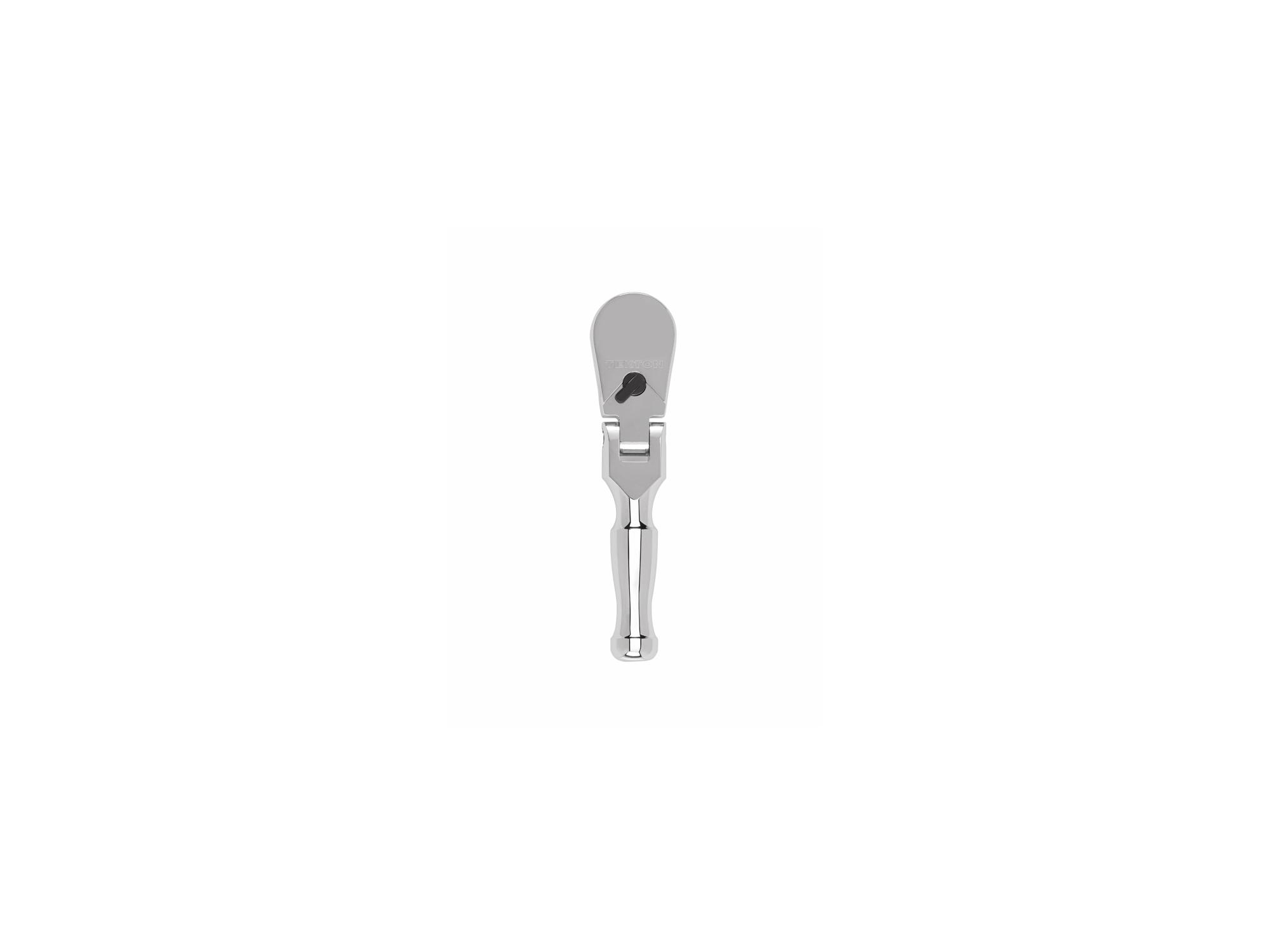 TEKTON 3/8 Inch Drive x 4-1/2 Inch Flex Head Non-Quick-Release Stubby Ratchet