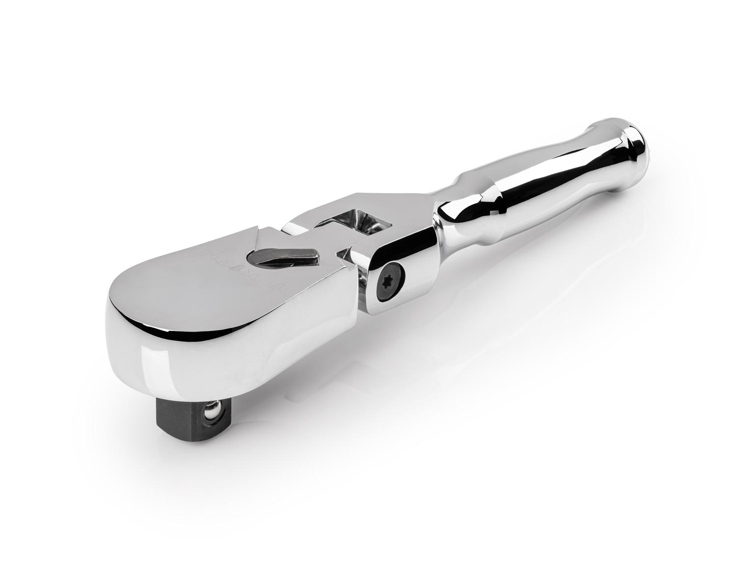 Front-right angle view of Tekton 6 inch ratchet. Item #SRH26206