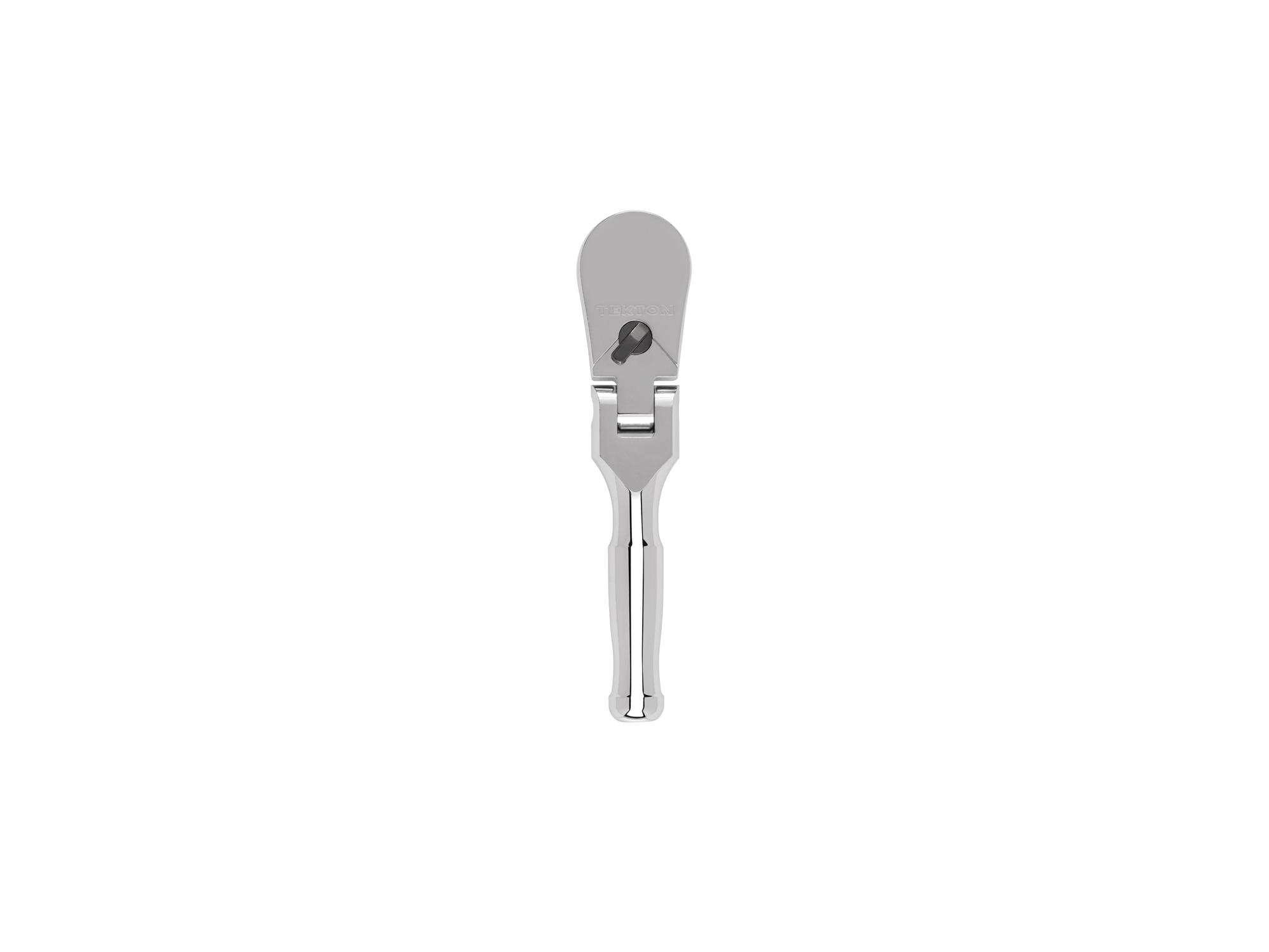 TEKTON 1/2 Inch Drive x 6 Inch Flex Head Non-Quick-Release Stubby Ratchet