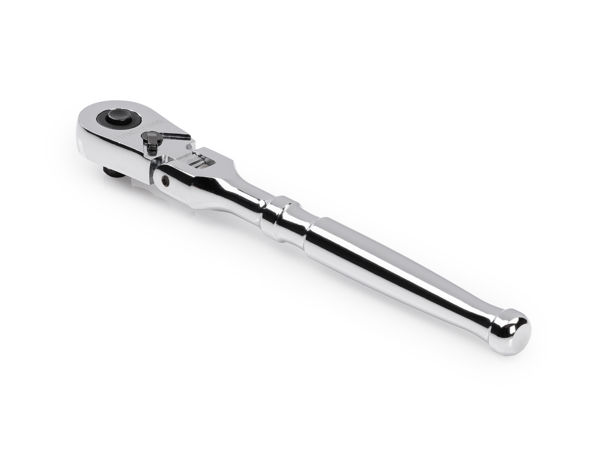 Quick-release flex head ratchet with 180-degree flex, 90-tooth gear, and 4-degree swing. Ultra-compact head and sleek, comfortable handle. SRH31006.