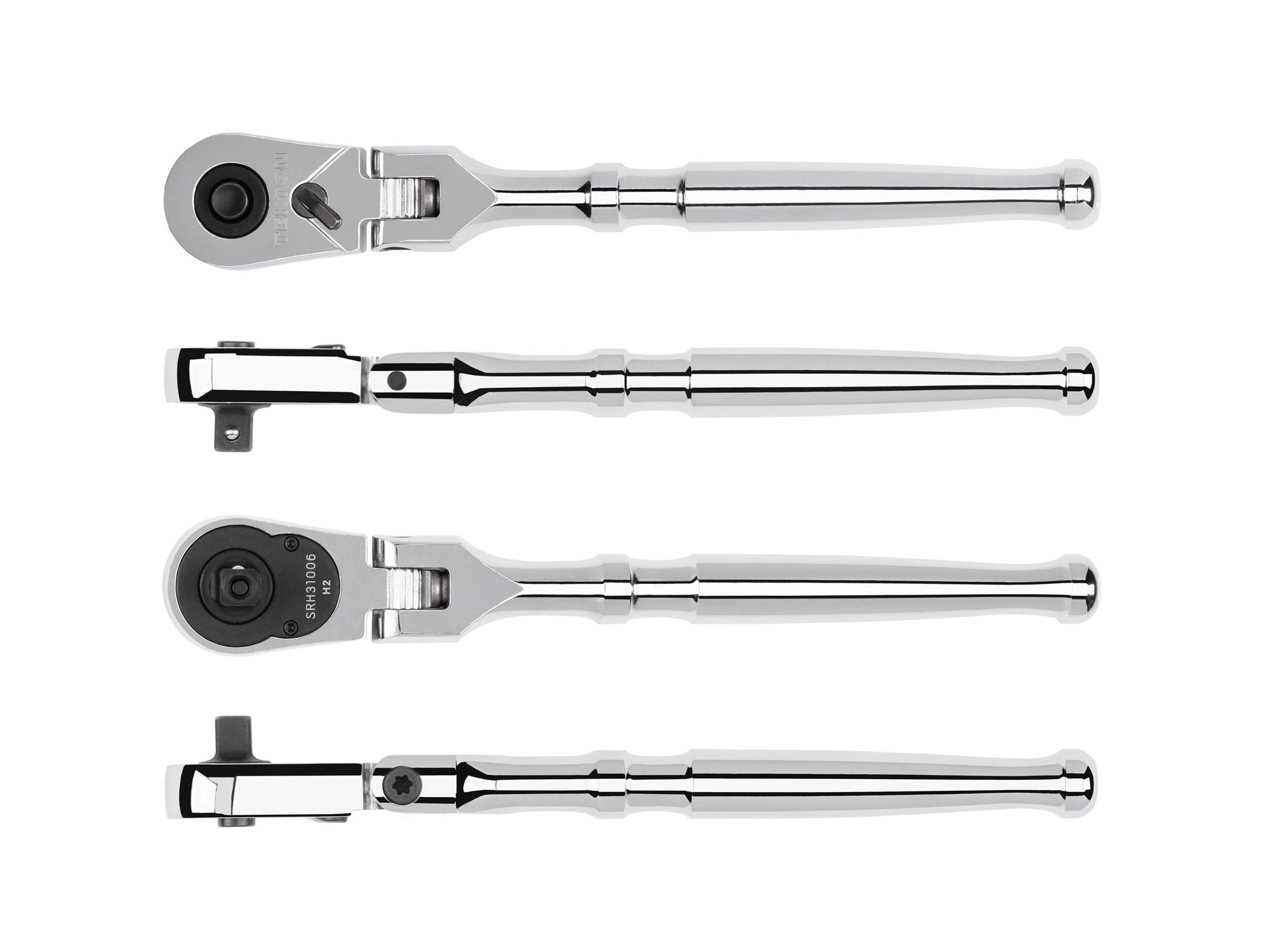Side view of Tekton 6 inch ratchet. Item #SRH31006
