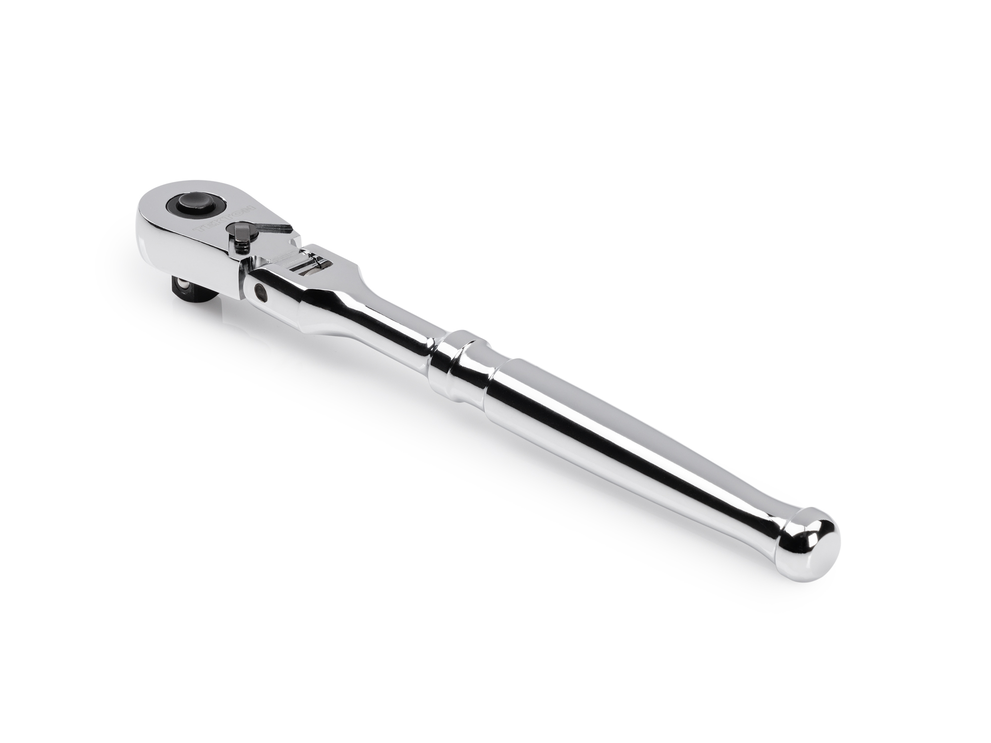 Quick-release flex head ratchet with 180-degree flex, 90-tooth gear, and 4-degree swing. Ultra-compact head and sleek, comfortable handle. SRH31108.