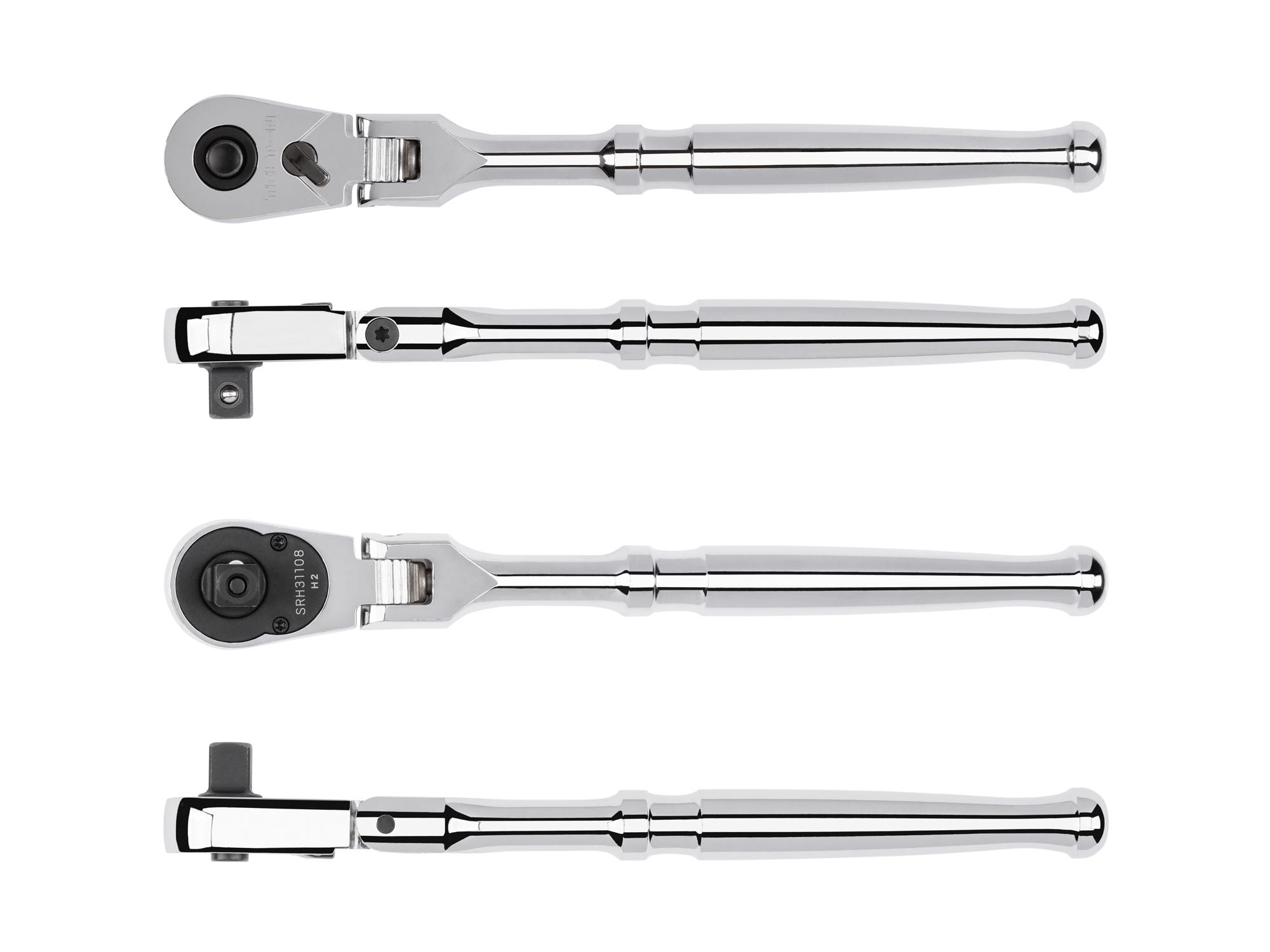 Side view of Tekton 8 inch ratchet. Item #SRH31108