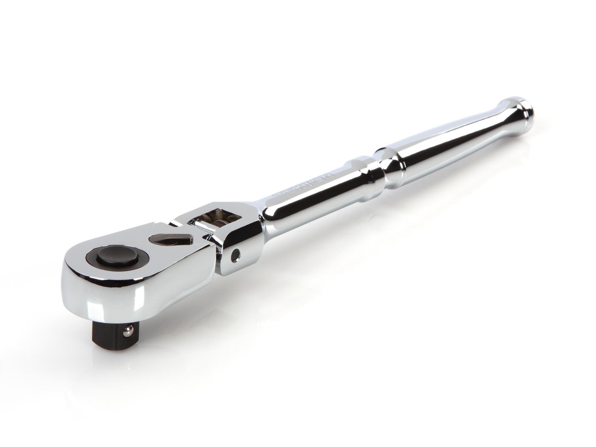Front-right angle view of Tekton 10 1/2 inch ratchet. Item #SRH31210