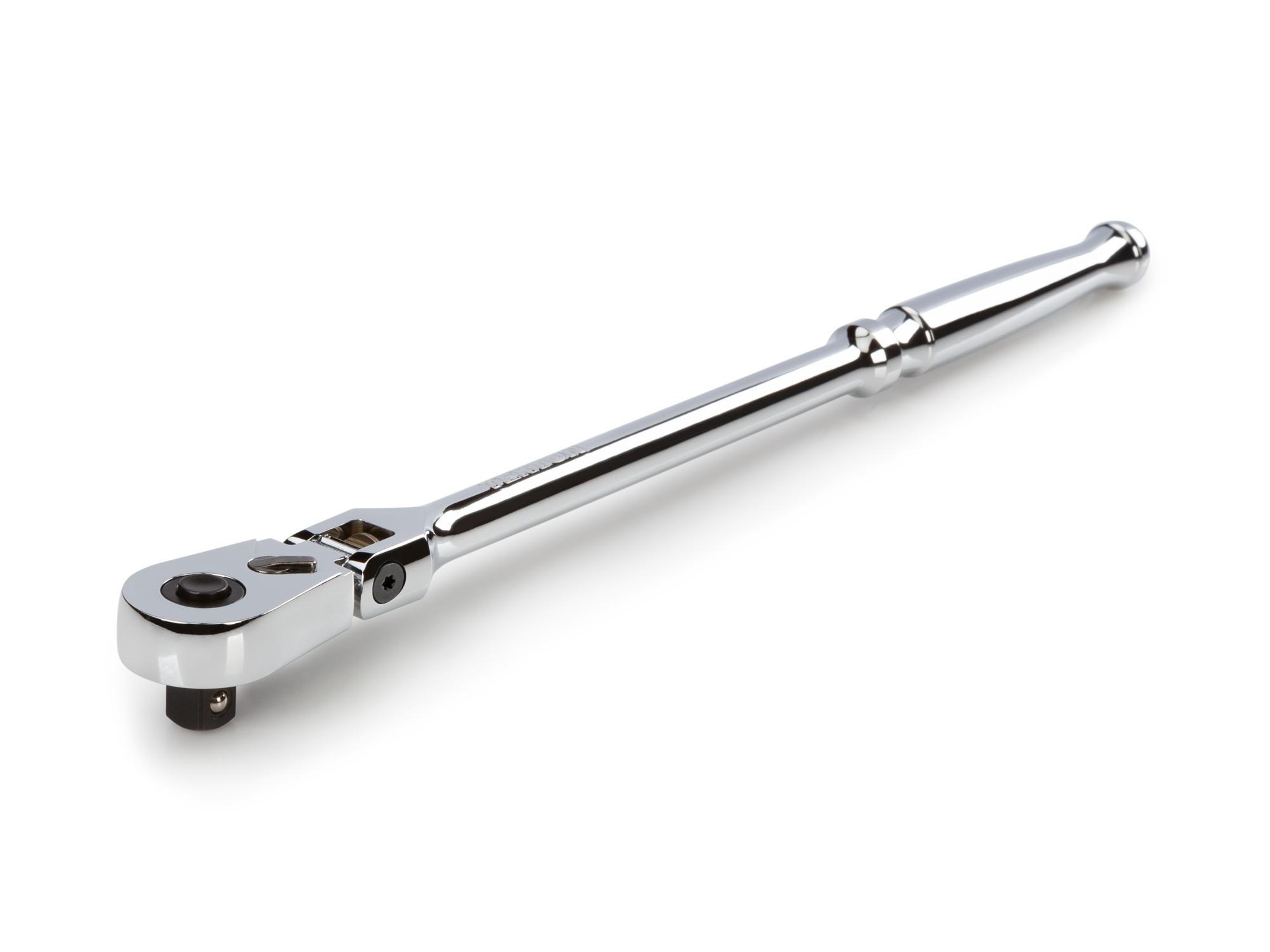 Front-right angle view of Tekton 14 inch ratchet. Item #SRH31214