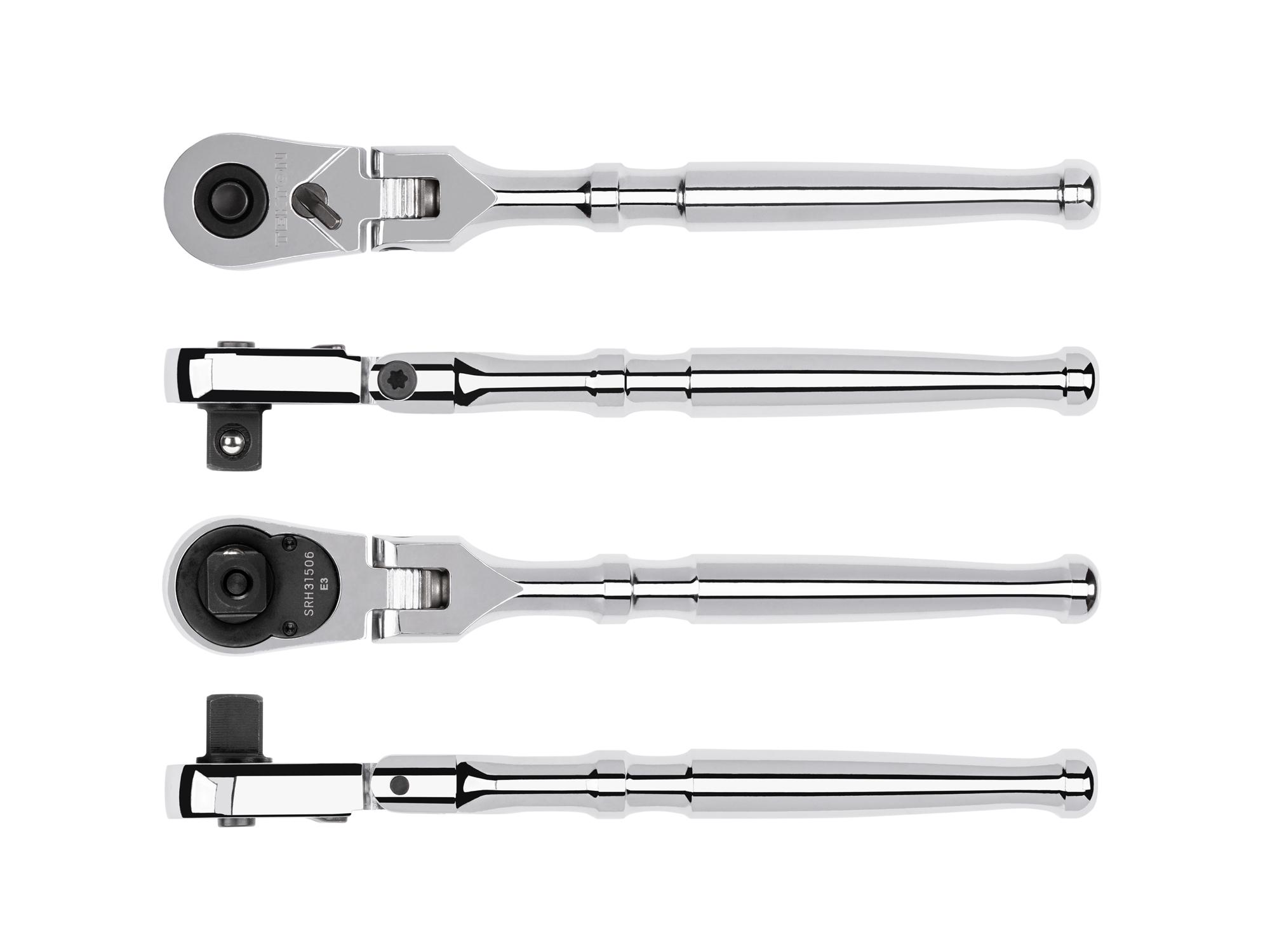Side view of Tekton 6 inch ratchet. Item #SRH31506