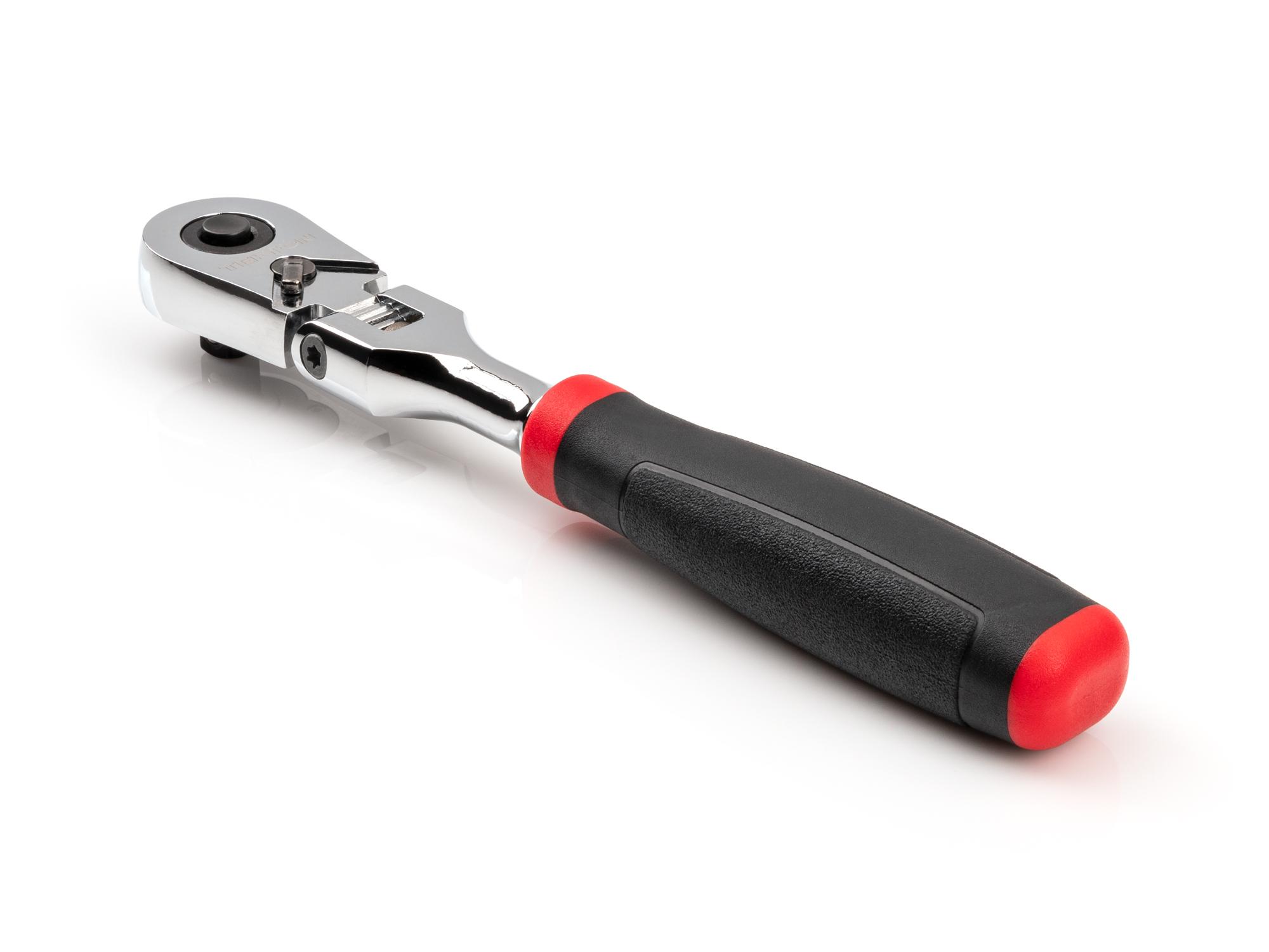 Back angle view of Tekton 6 inch ratchet. Item #SRH32006