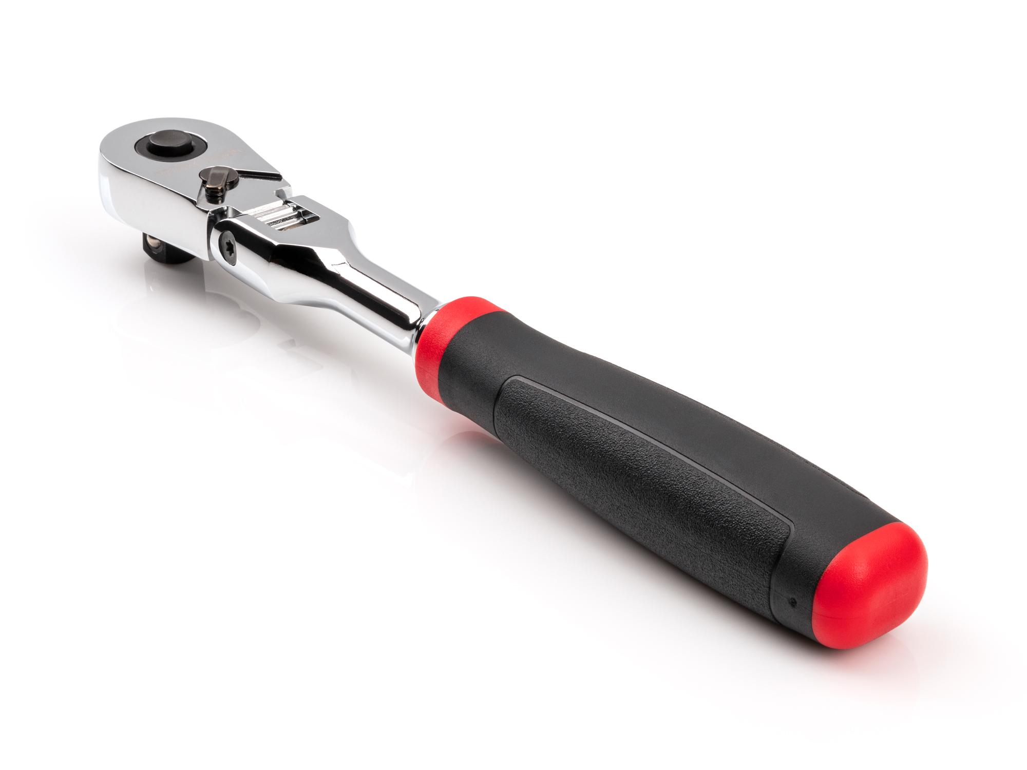 Back angle view of Tekton 8 inch ratchet. Item #SRH32108