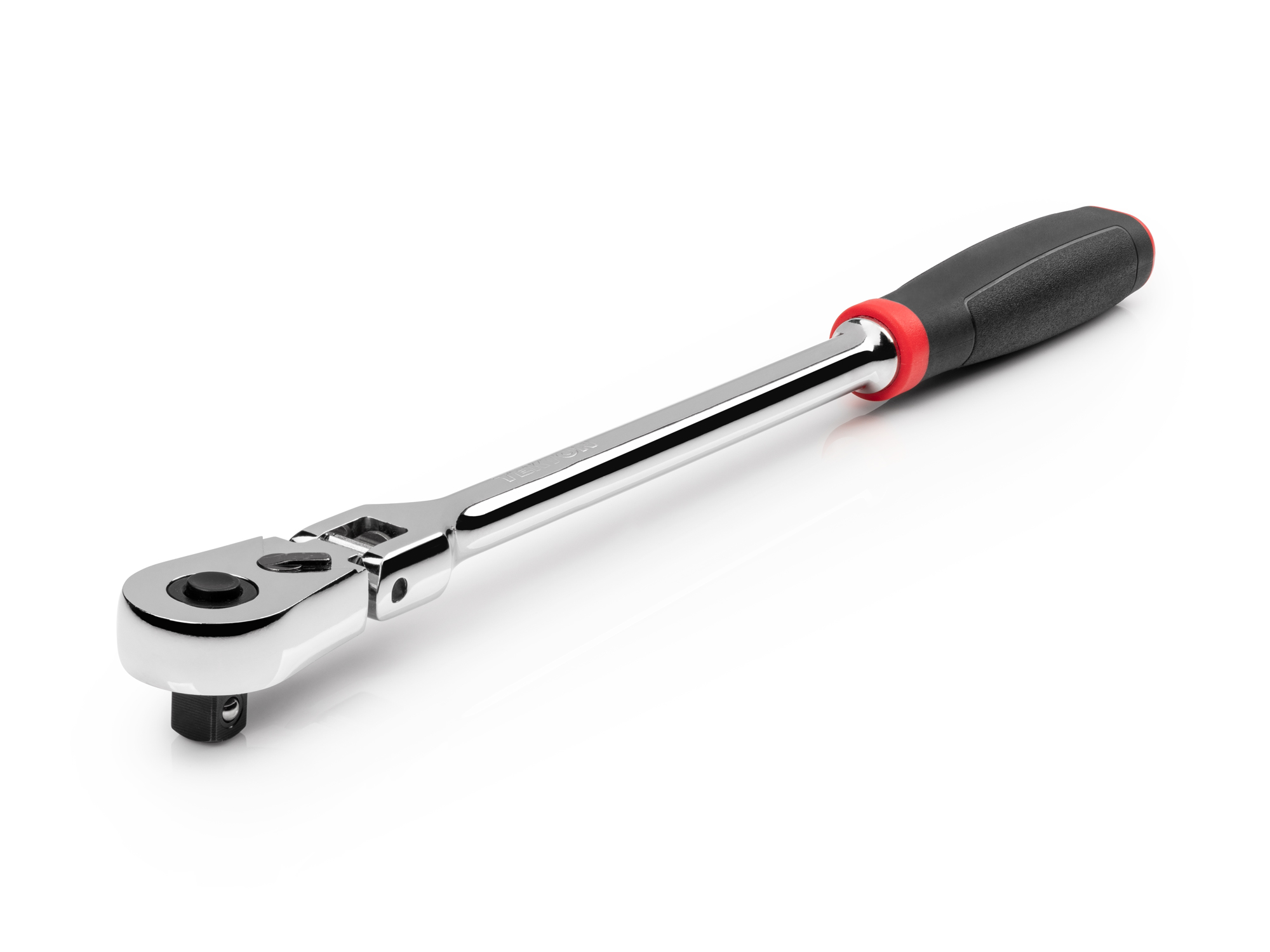 Quick-release flex head ratchet with 180-degree flex, 90-tooth gear, and 4-degree swing. Ultra-compact head and comfort grip handle. SRH32112.