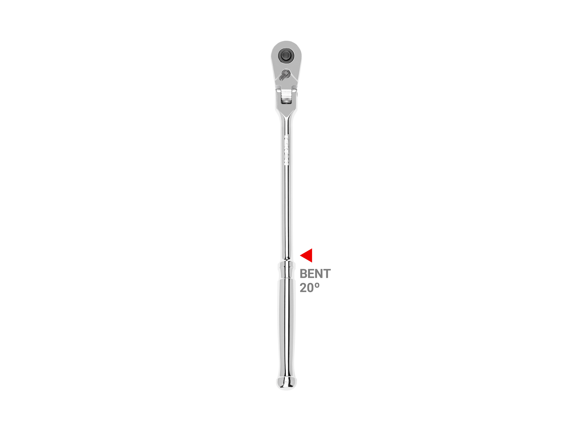 TEKTON 3/8 Inch Drive x 12 Inch Flex Head Quick-Release Bent Handle Long Ratchet