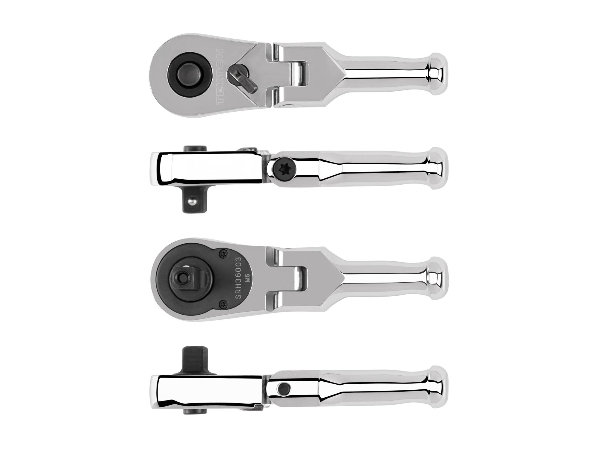 Side view of Tekton 3 inch ratchet. Item #SRH36003