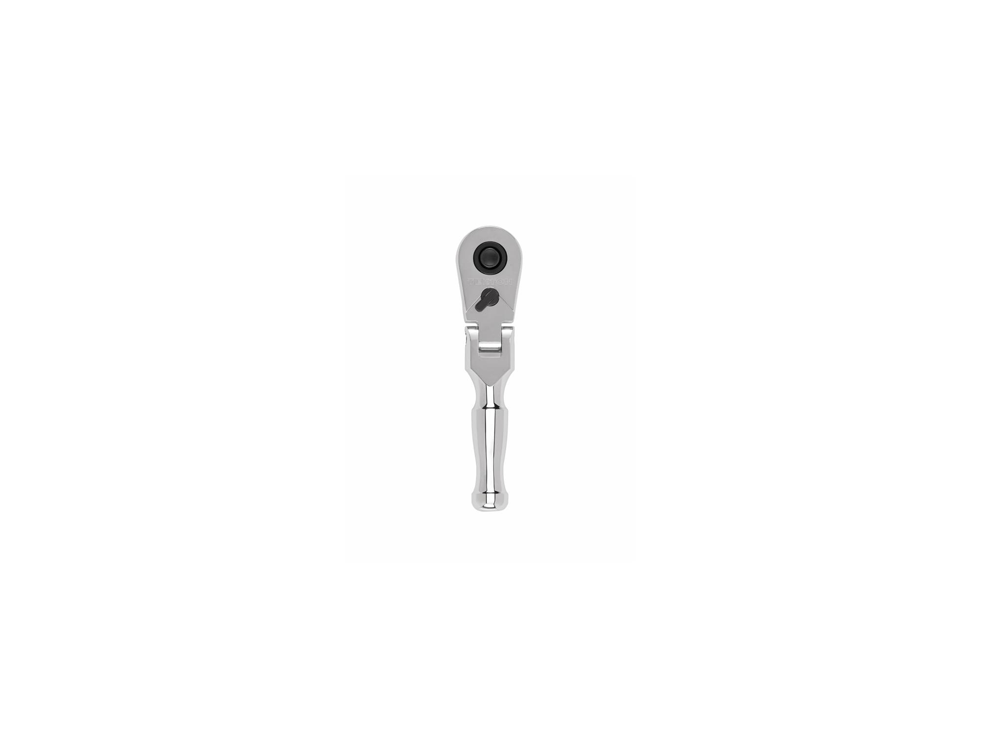 TEKTON 3/8 Inch Drive x 4-1/2 Inch Flex Head Quick-Release Stubby Ratchet