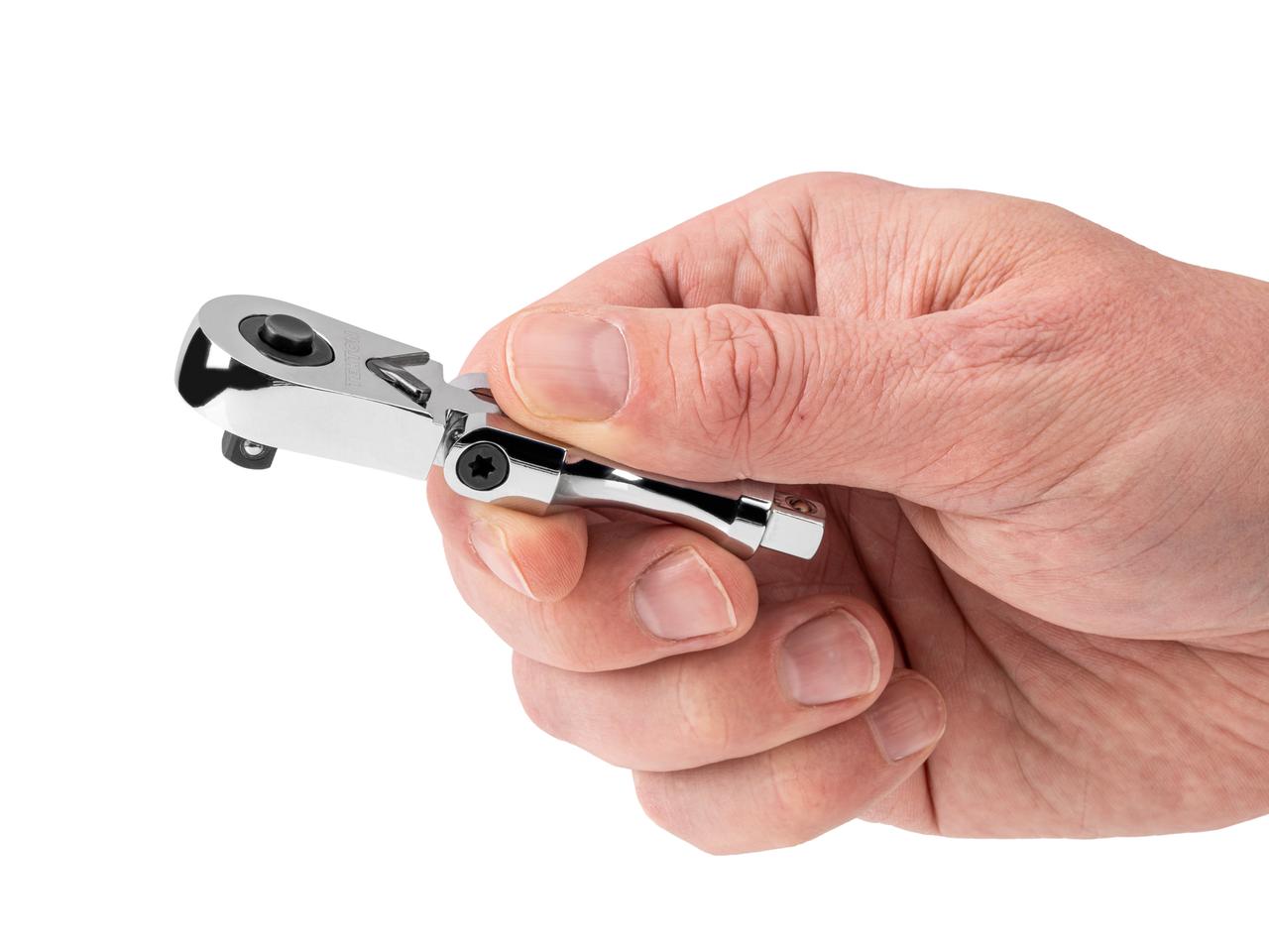 1/4 Inch Drive x 3 Inch Flex QR Ratchet with Handle Tang | TEKTON