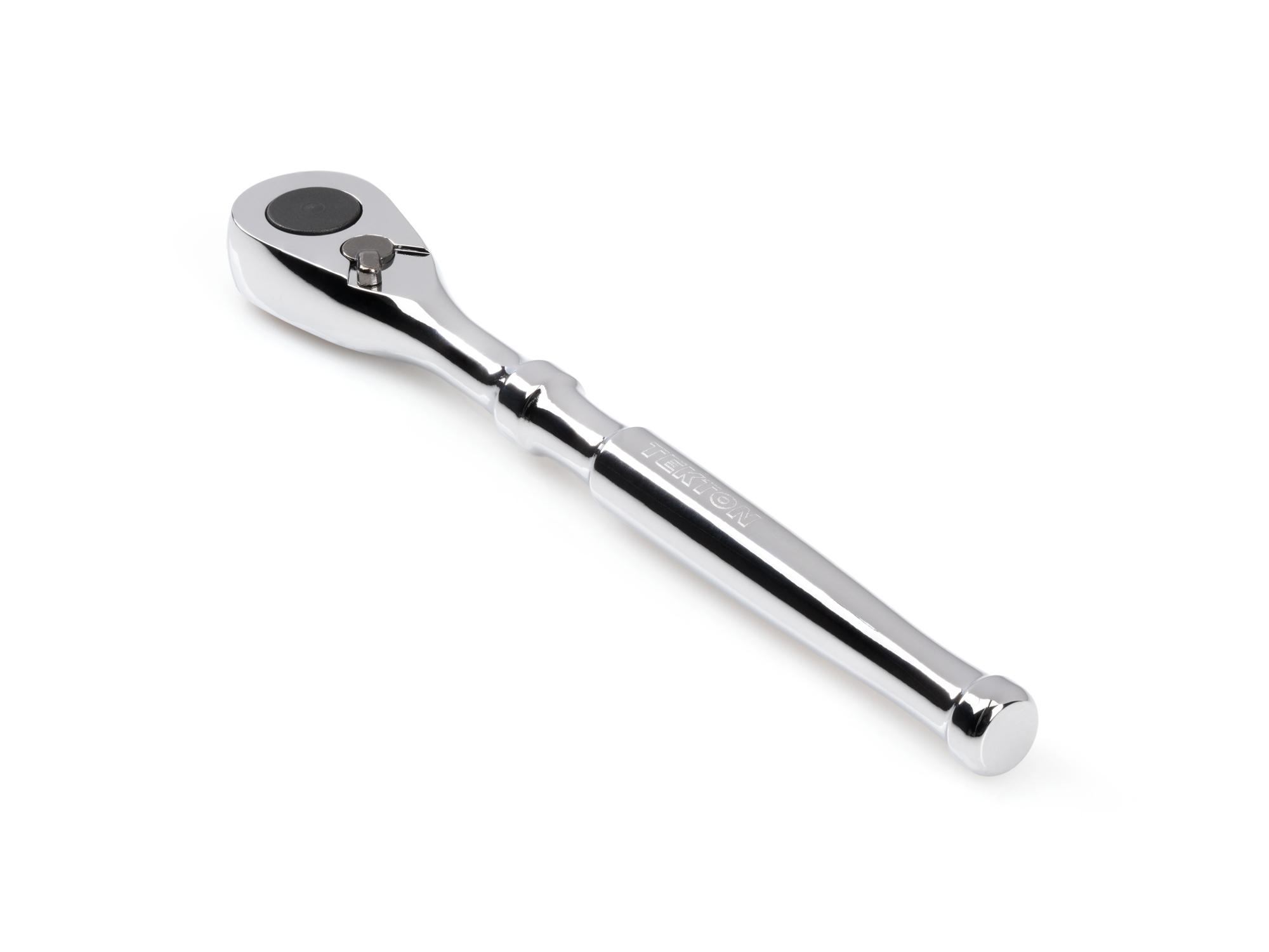 Back angle view of Tekton 4 1/2 inch ratchet. Item #SRH71004
