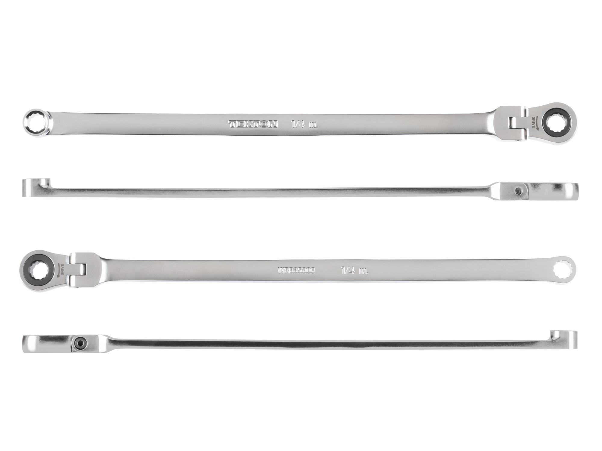 Side view of Tekton ratcheting box end wrench. Item #WRB35306