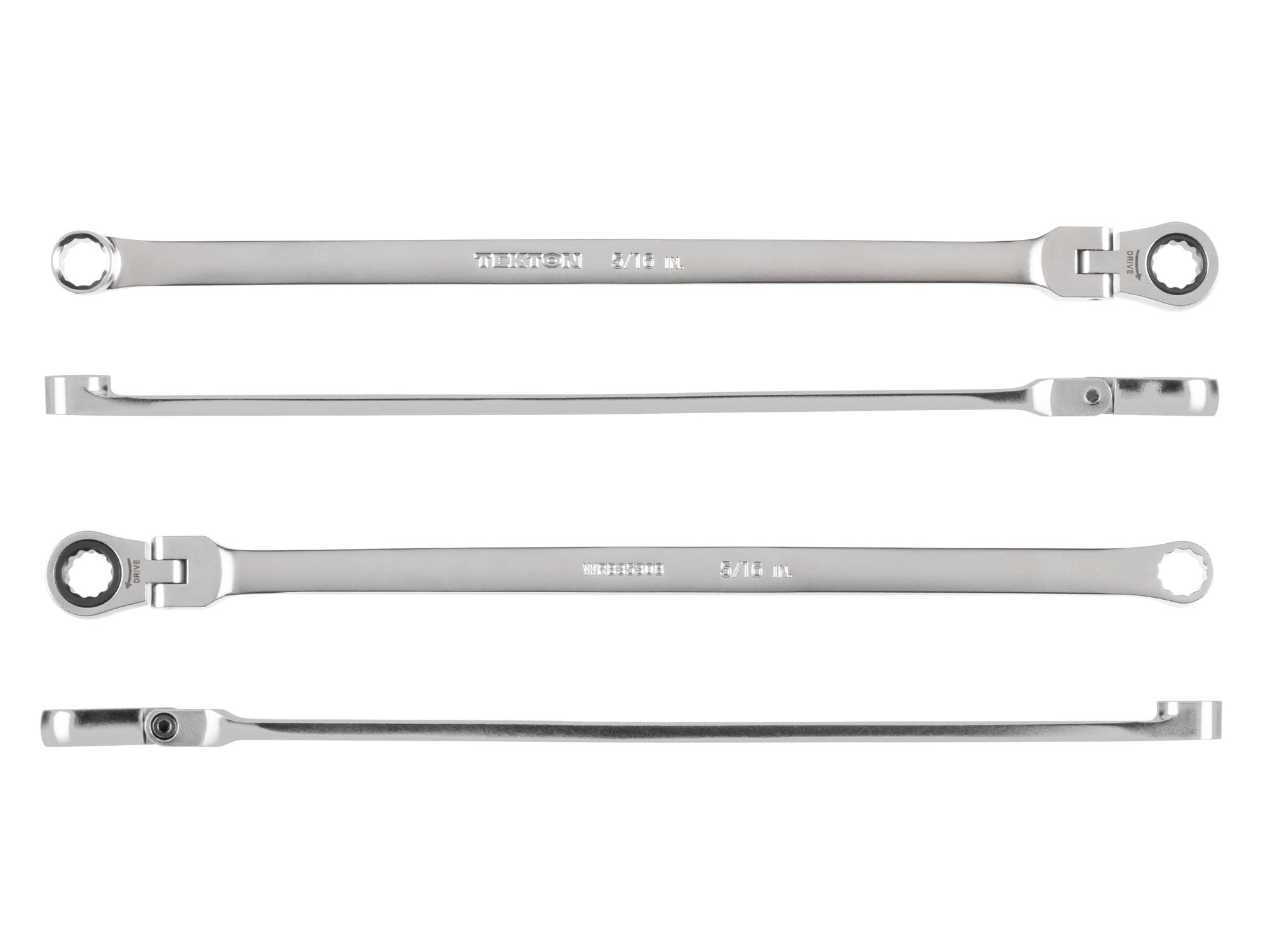 Side view of Tekton ratcheting box end wrench. Item #WRB35308