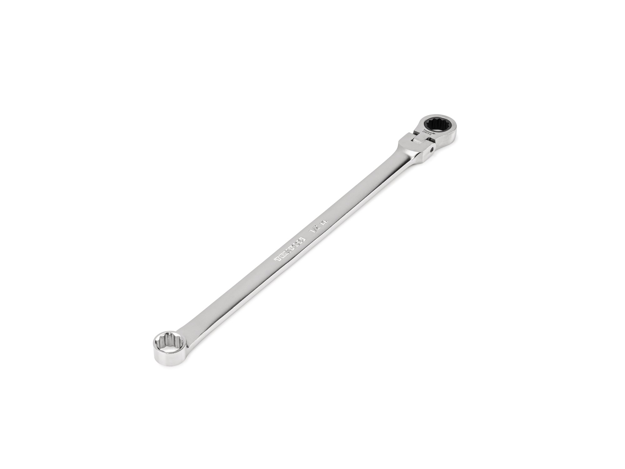 TEKTON 1/2 Inch Long Fixed/Flex Head 12-Point Ratcheting Box End Wrench