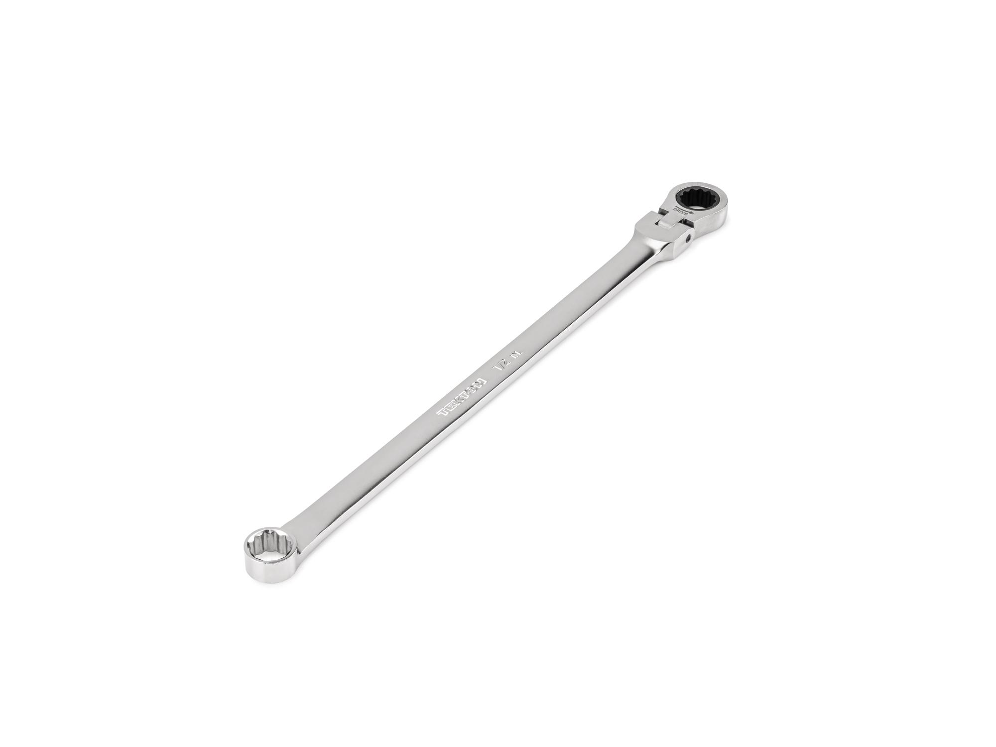 1/2 Inch Long Fixed/Flex Head 12-Point Ratcheting Box End Wrench
