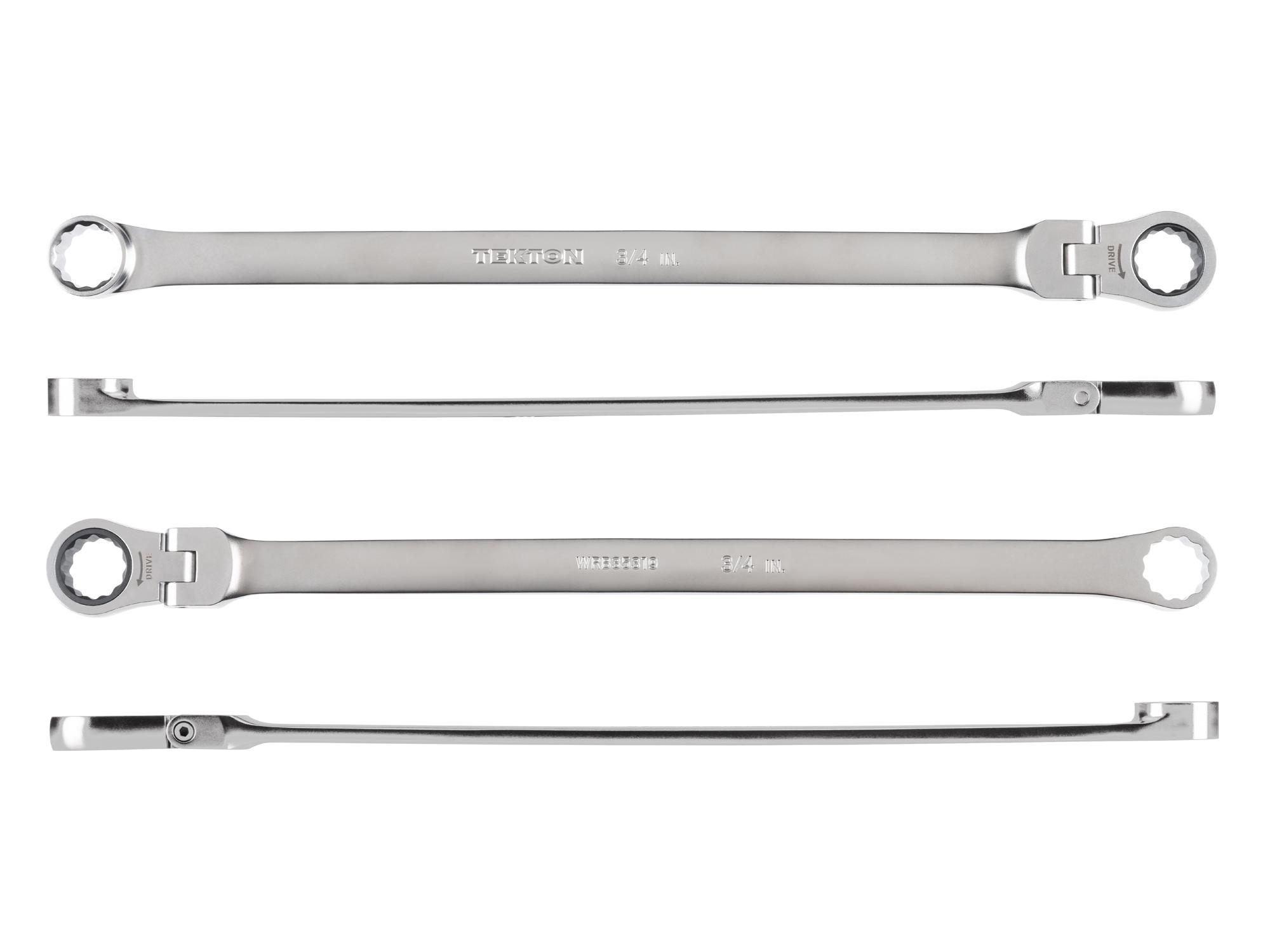 Side view of Tekton ratcheting box end wrench. Item #WRB35319
