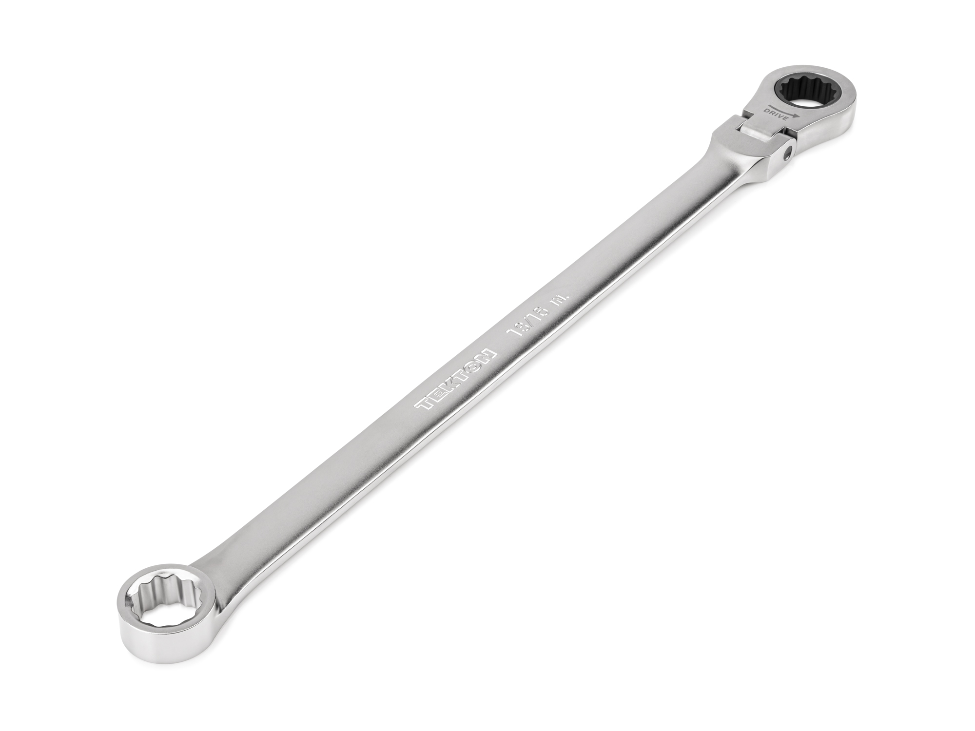 TEKTON 13/16 Inch Long Fixed/Flex Head 12-Point Ratcheting Box End Wrench