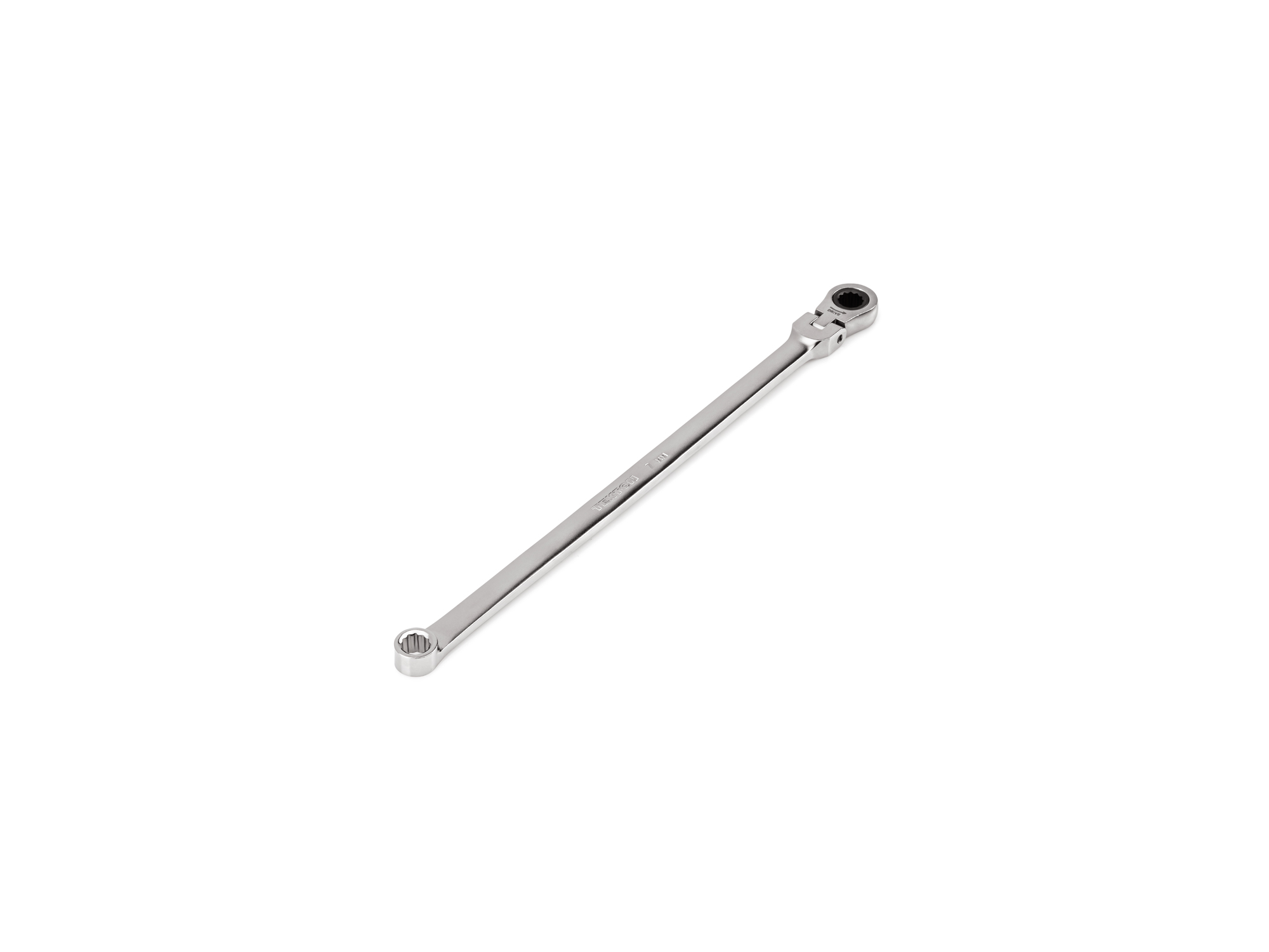 TEKTON 7 mm Long Fixed/Flex Head 12-Point Ratcheting Box End Wrench