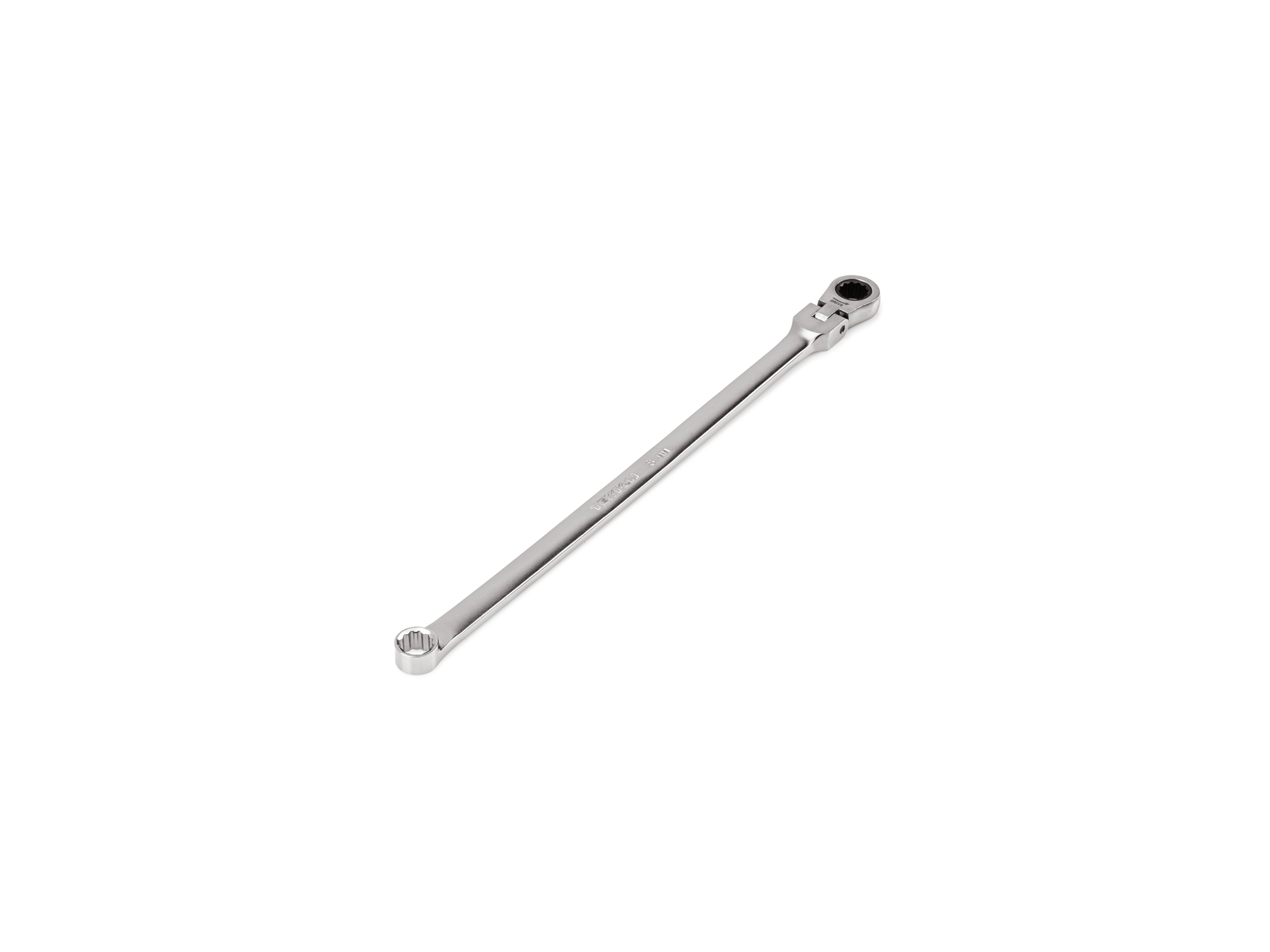 TEKTON 8 mm Long Fixed/Flex Head 12-Point Ratcheting Box End Wrench