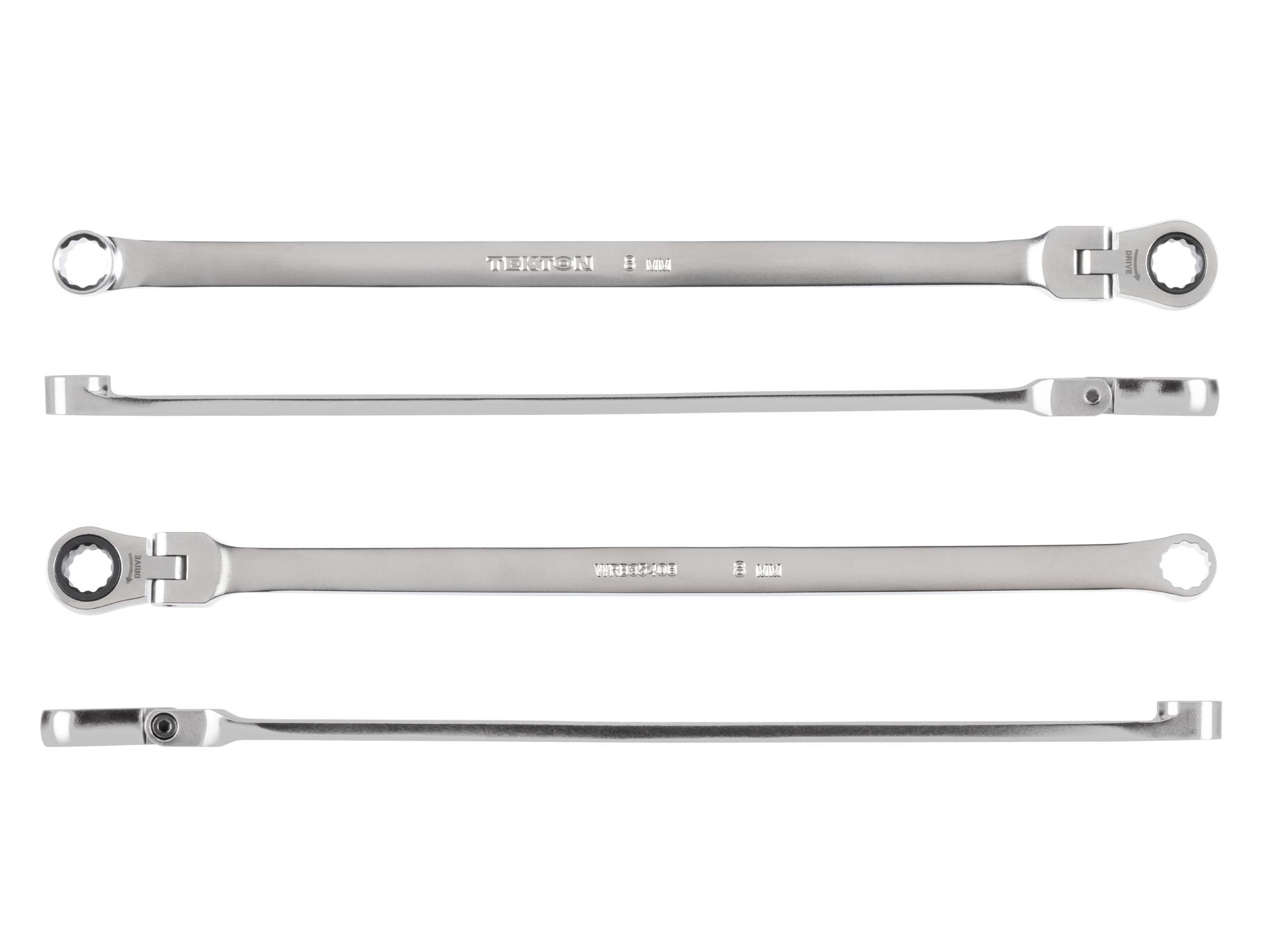 Side view of Tekton ratcheting box end wrench. Item #WRB35408