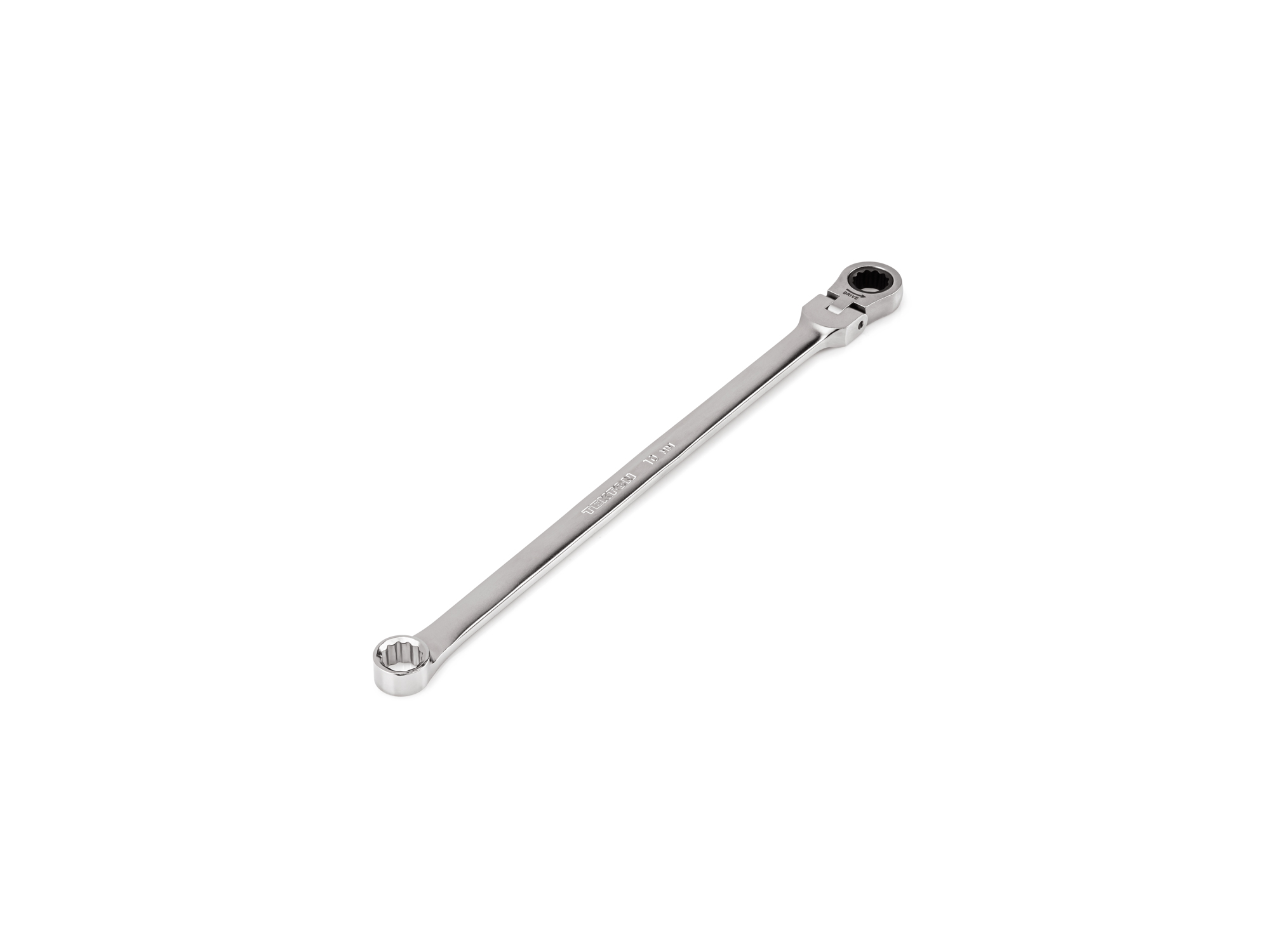 TEKTON 10 mm Long Fixed/Flex Head 12-Point Ratcheting Box End Wrench