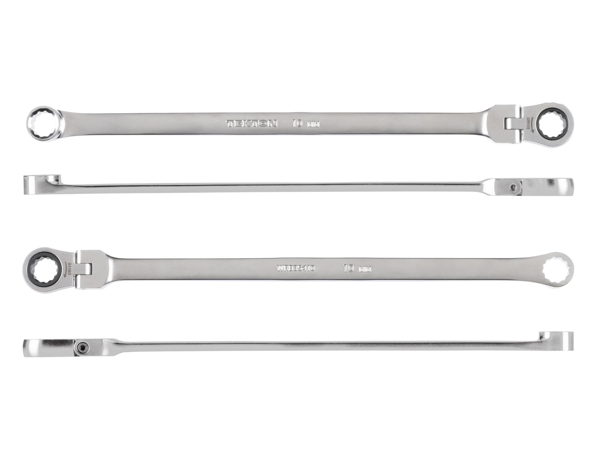 Side view of Tekton ratcheting box end wrench. Item #WRB35410