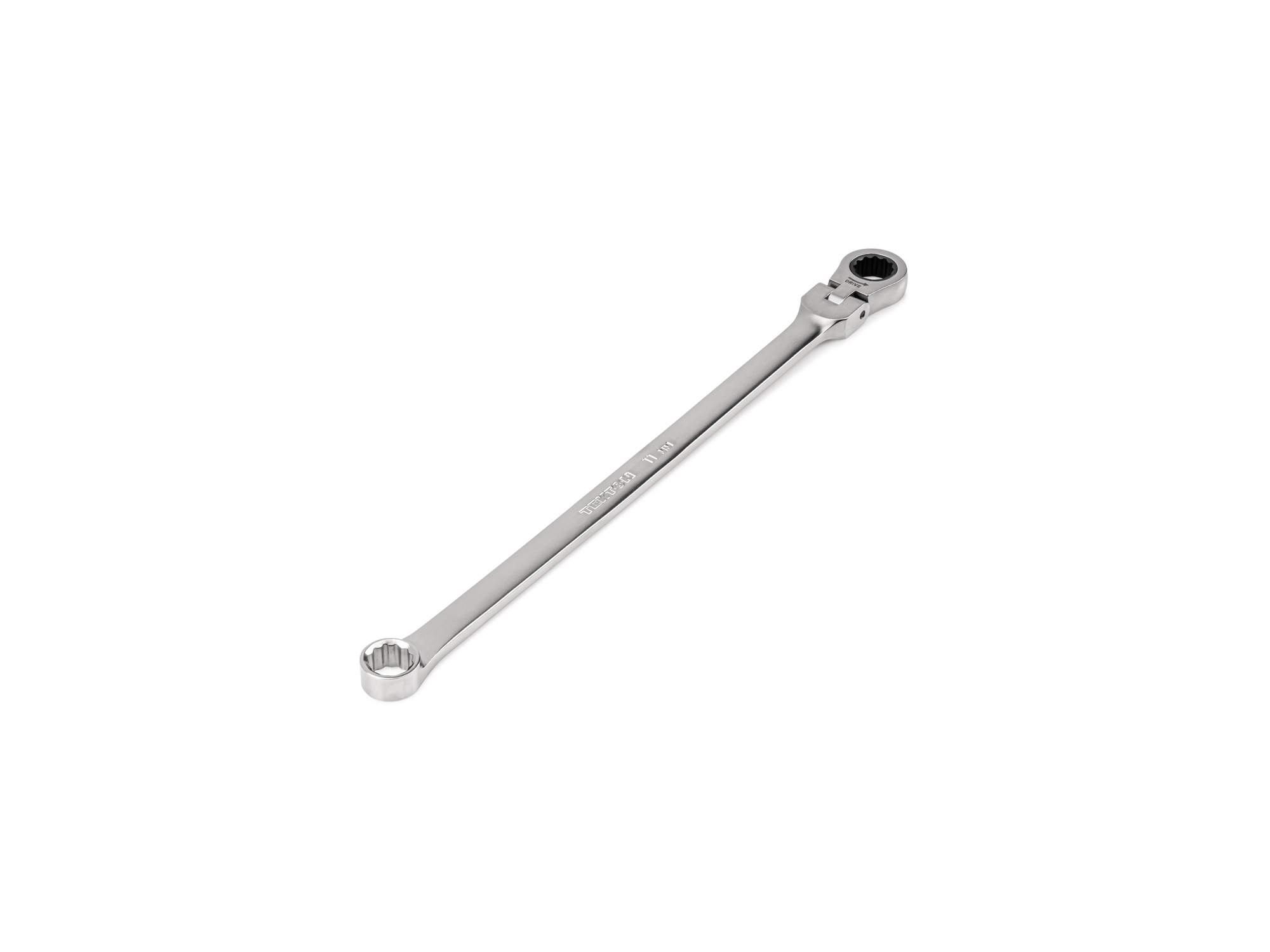 TEKTON 11 mm Long Fixed/Flex Head 12-Point Ratcheting Box End Wrench