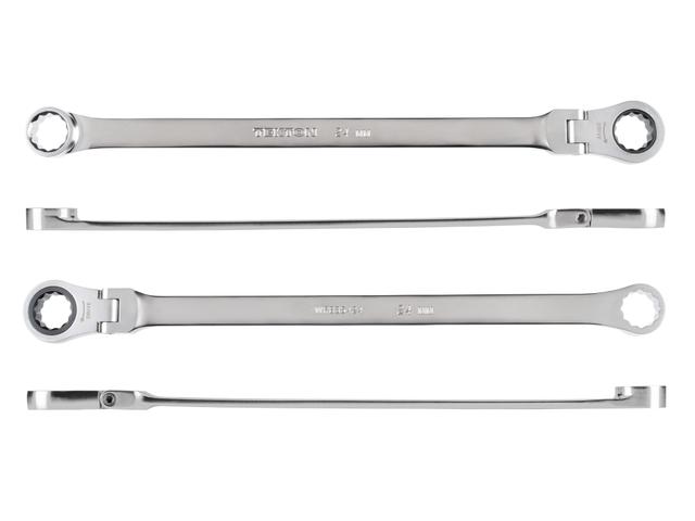Box End Renhc 24 mm Fixed/Flex Head Long 12-Point Ratcheting Box End Wrench | TEKTON