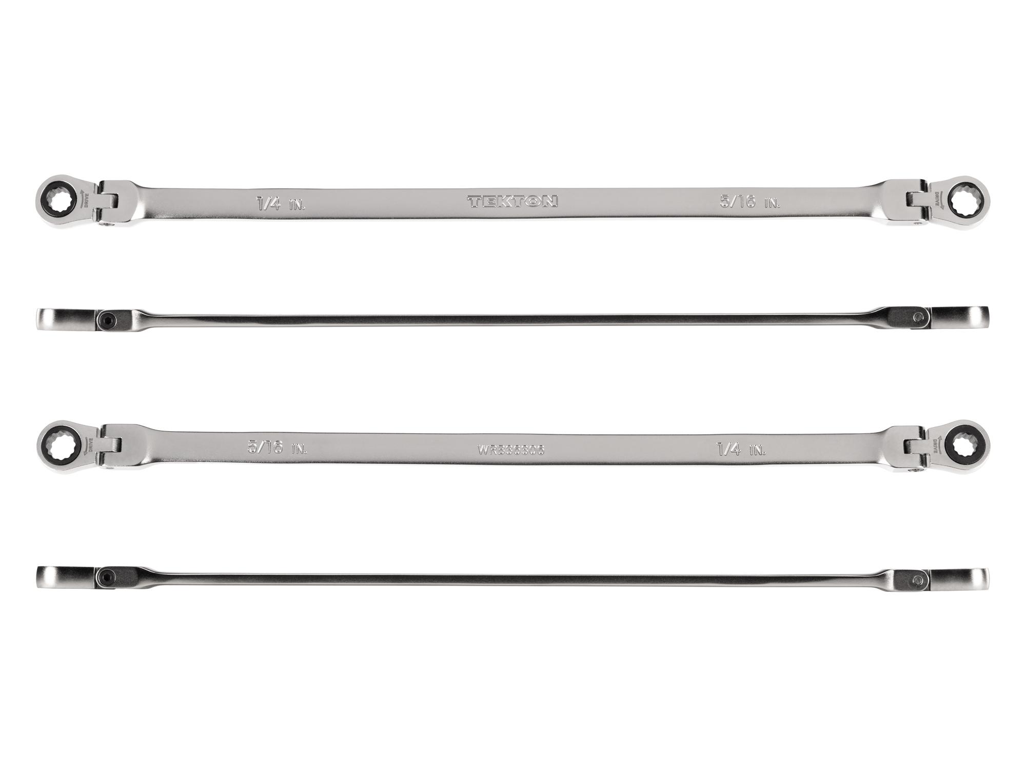 Side view of Tekton ratcheting box end wrench. Item #WRB36306