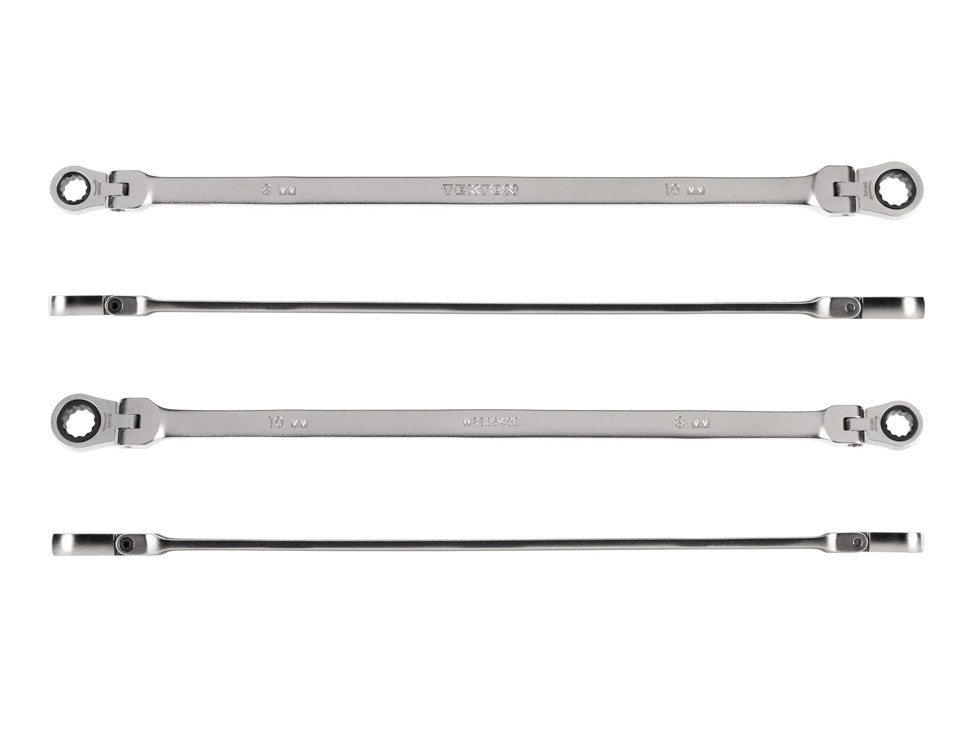 Side view of Tekton ratcheting box end wrench. Item #WRB36408