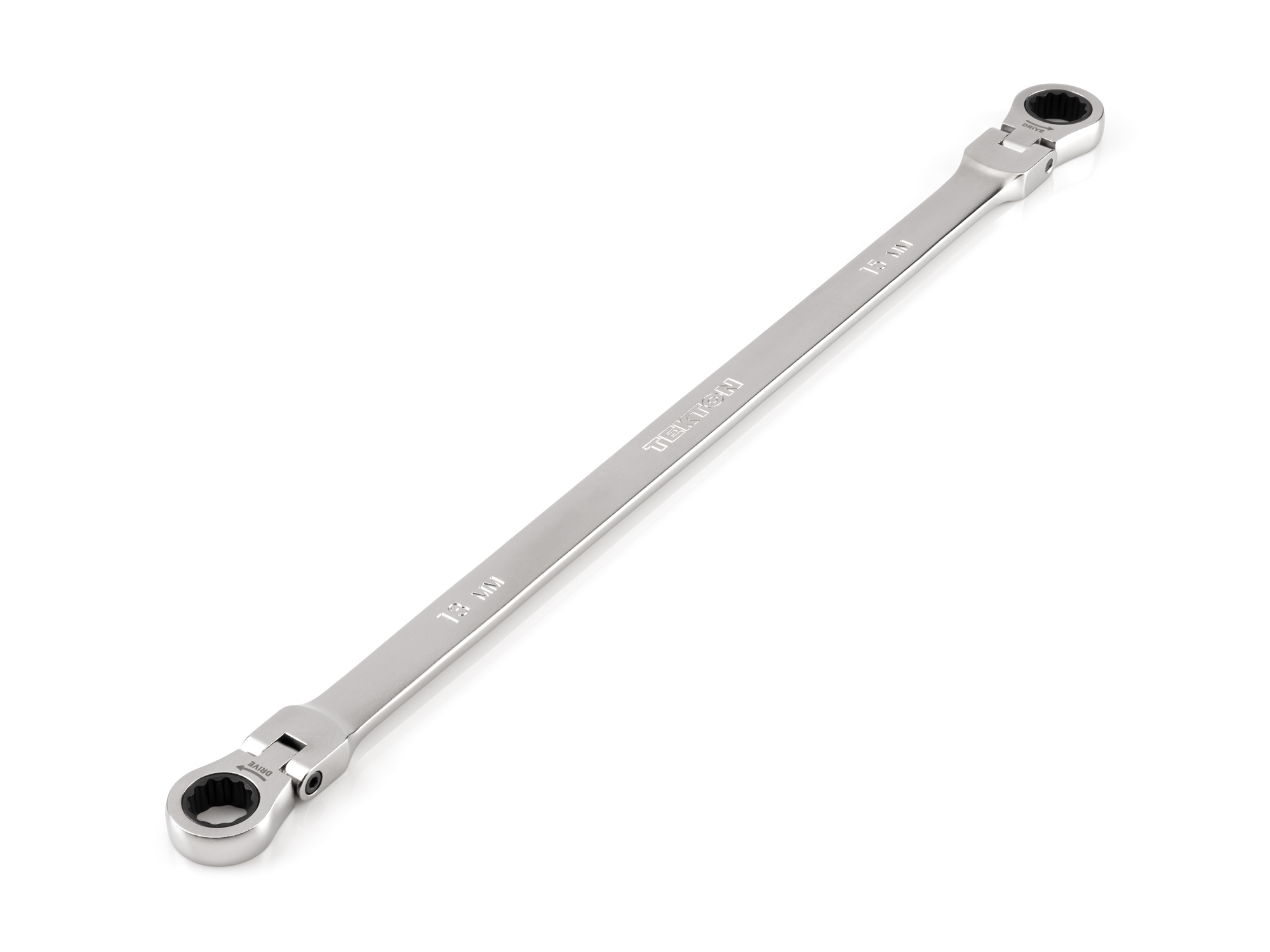 TEKTON 13 x 15 mm Long Flex Head 12-Point Ratcheting Box End Wrench