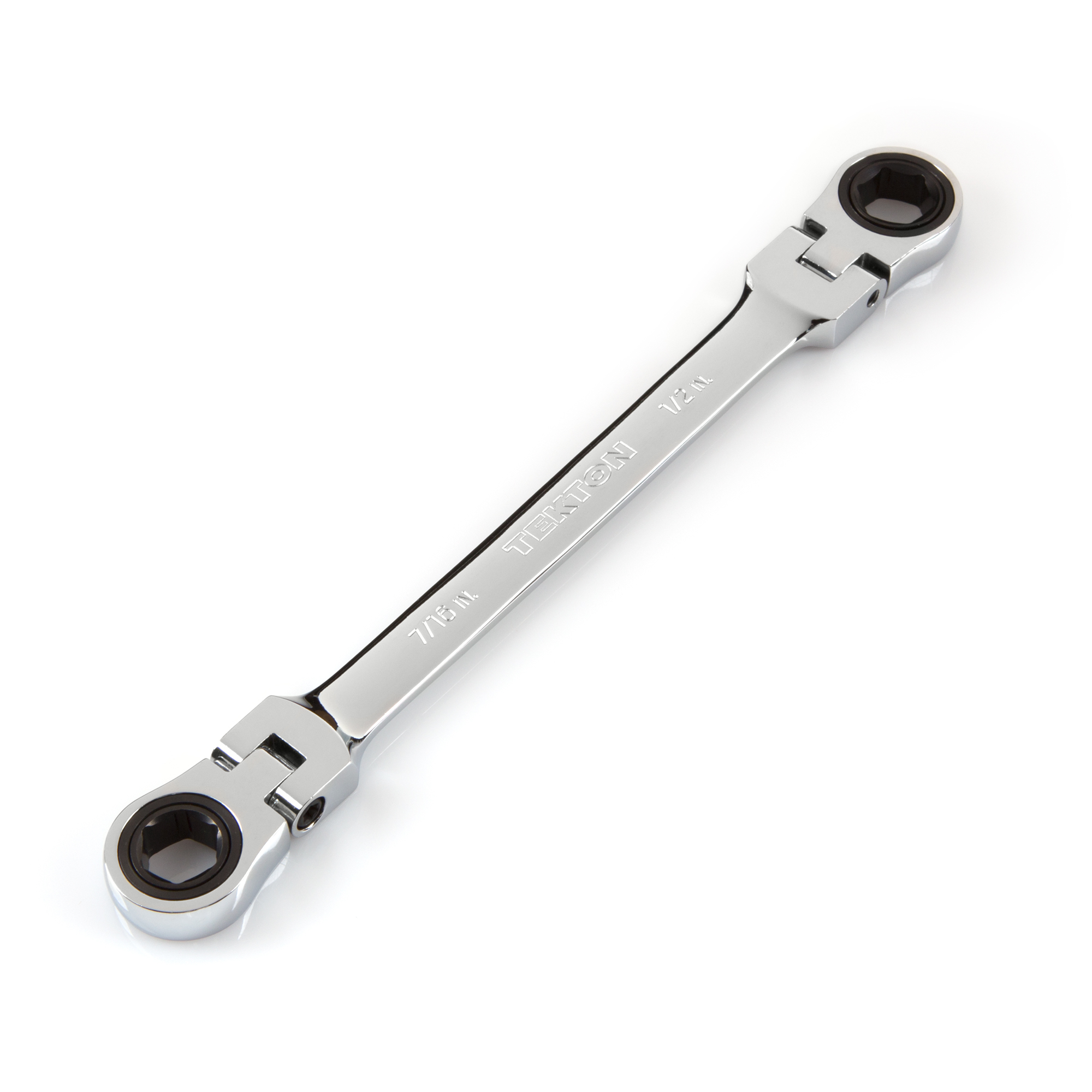 Tekton 7/16 x 1/2 inch ratcheting box end wrench set. Item #WRN76005