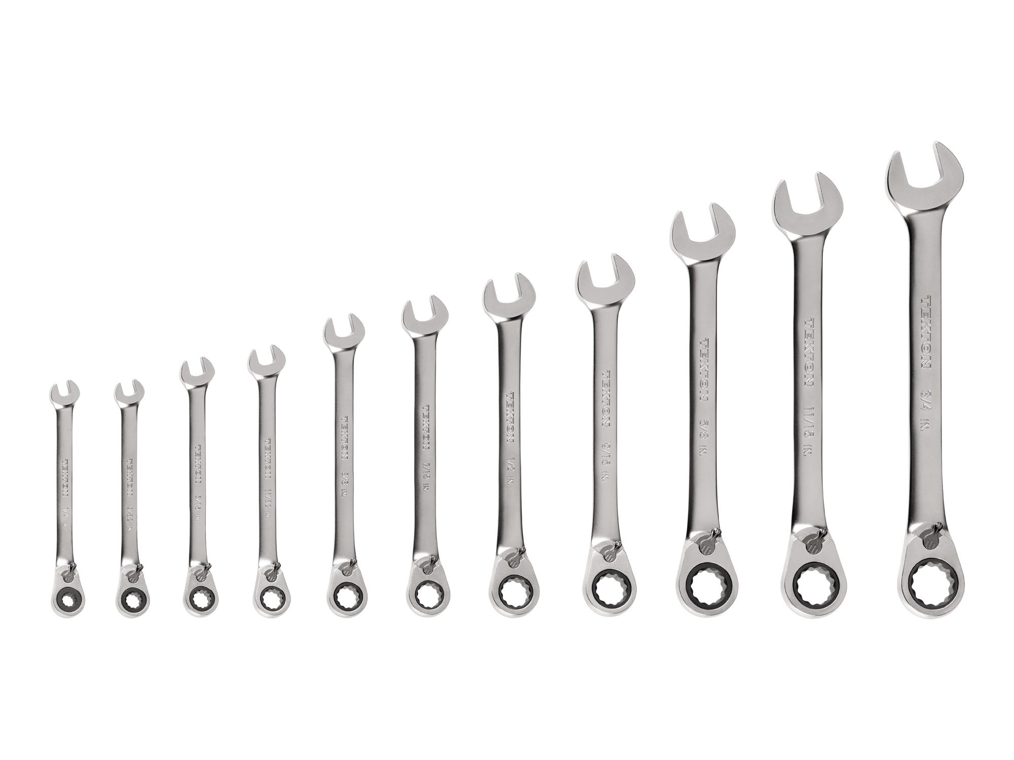 TEKTON Reversible 12-Point Ratcheting Combination Wrench Set, 11-Piece (1/4-3/4 in.)