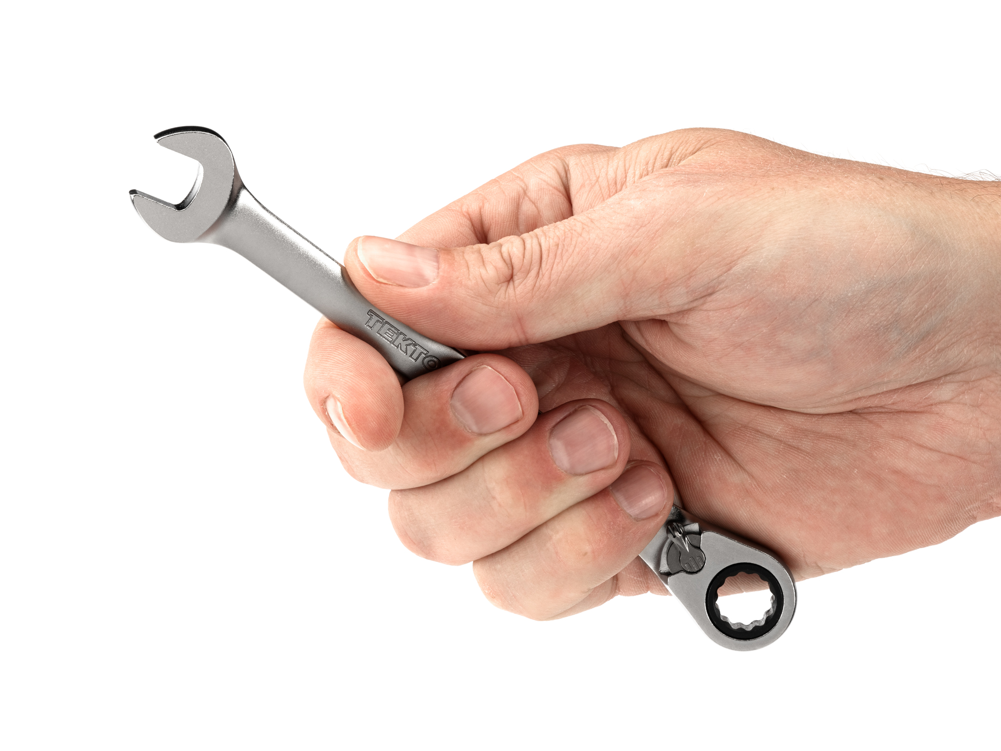 TEKTON 3/4 Inch Reversible 12-Point Ratcheting Combination Wrench – WRC23319, 72-Tooth With 5° Swing Arc & Satin Chrome Finish