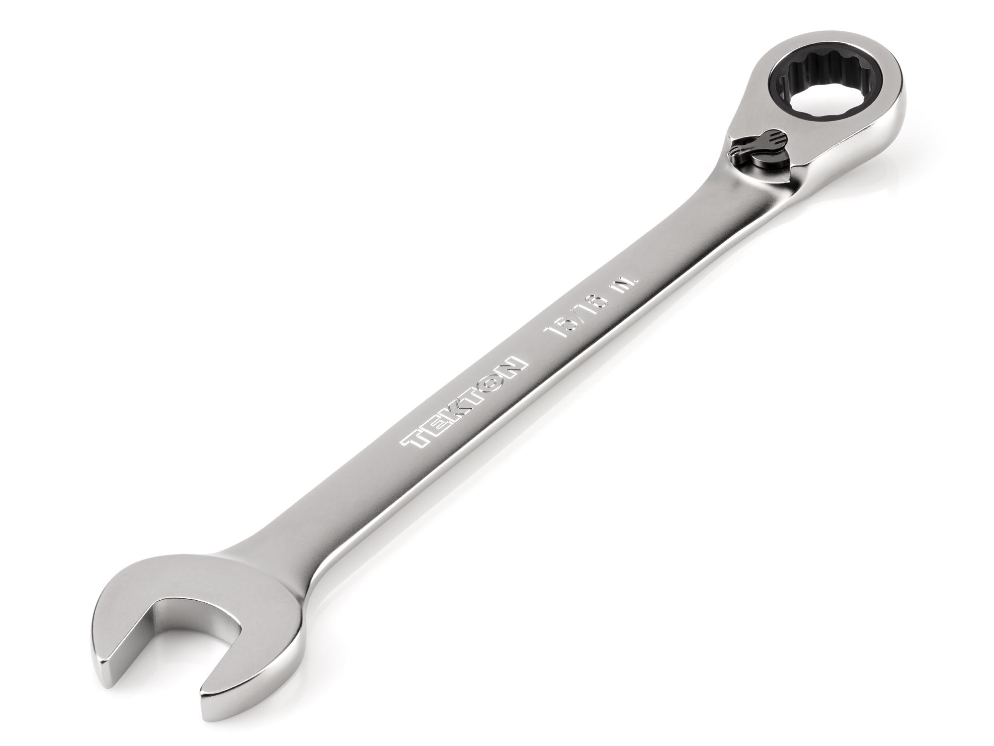 15/16 Inch Reversible 12-Point Ratcheting Combination Wrench