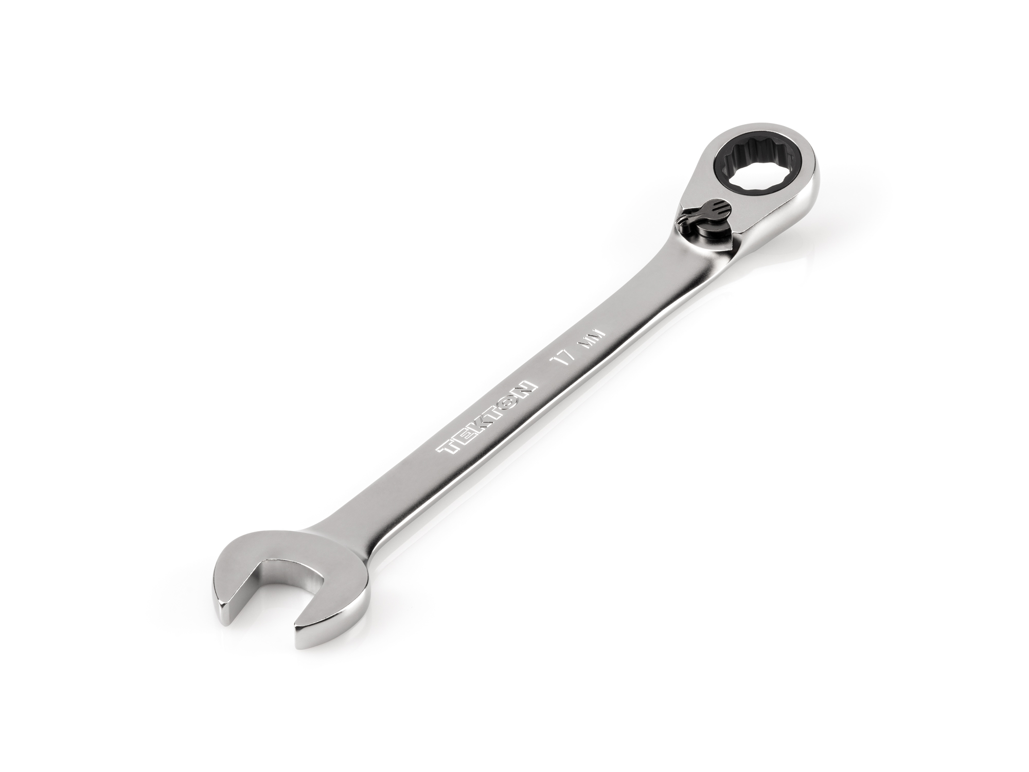 TEKTON 17 mm Reversible 12-Point Ratcheting Combination Wrench