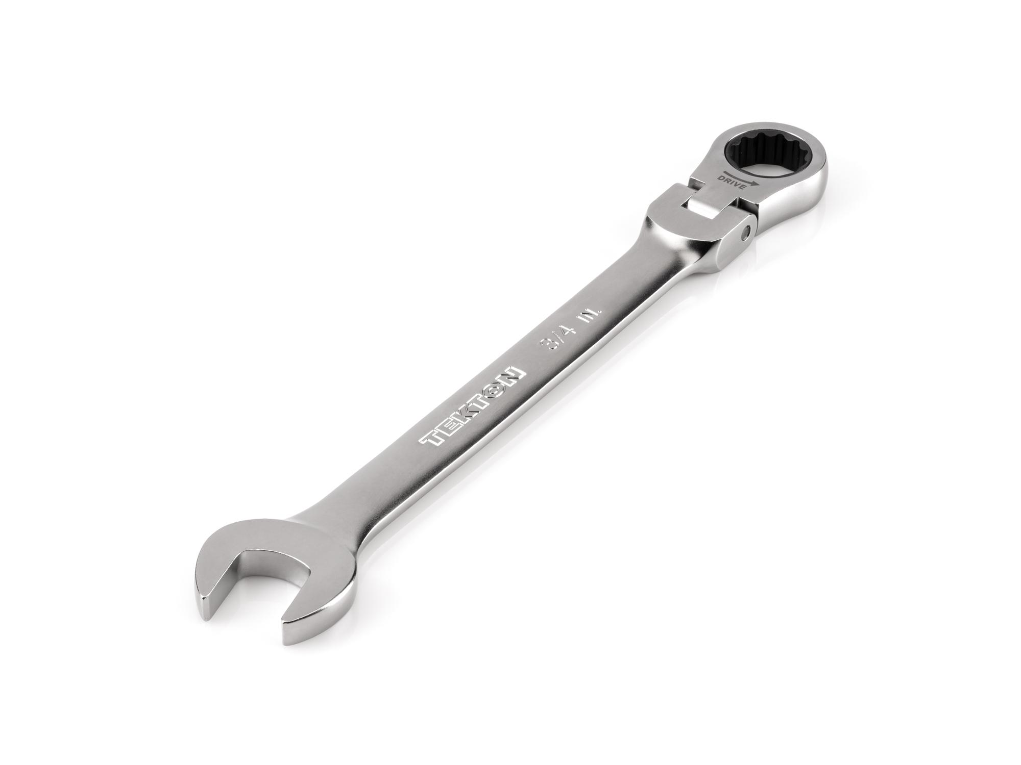 3/4 Inch Flex Head 12-Point Ratcheting Combination Wrench