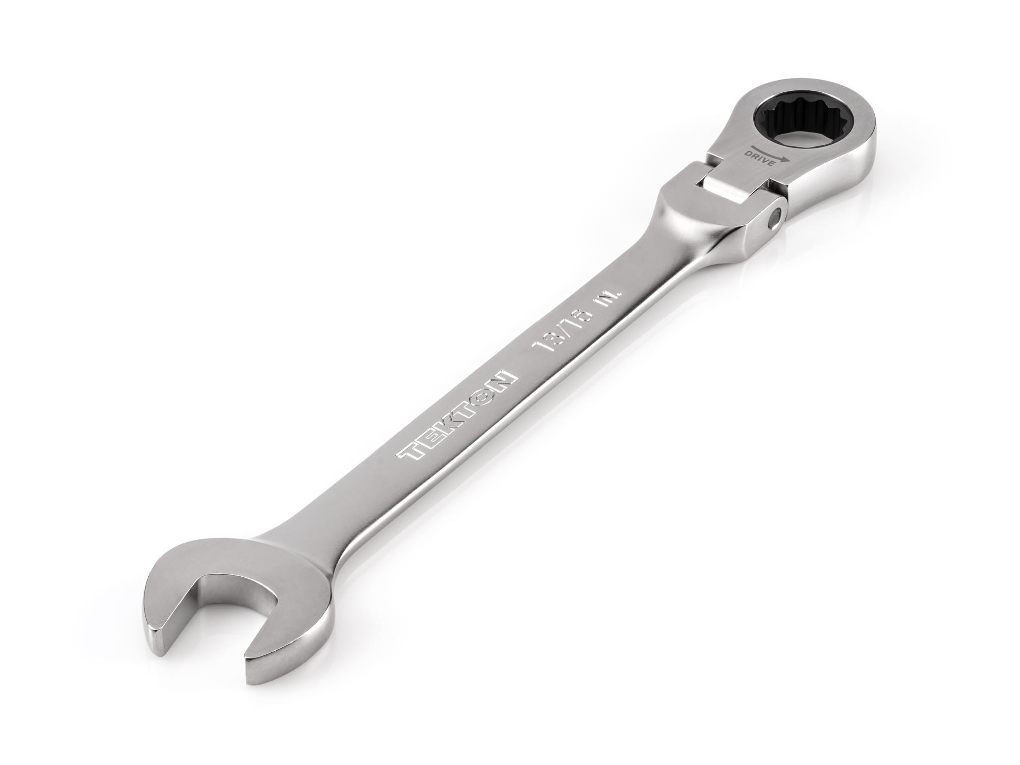 13/16 Inch Flex Head 12-Point Ratcheting Combination Wrench