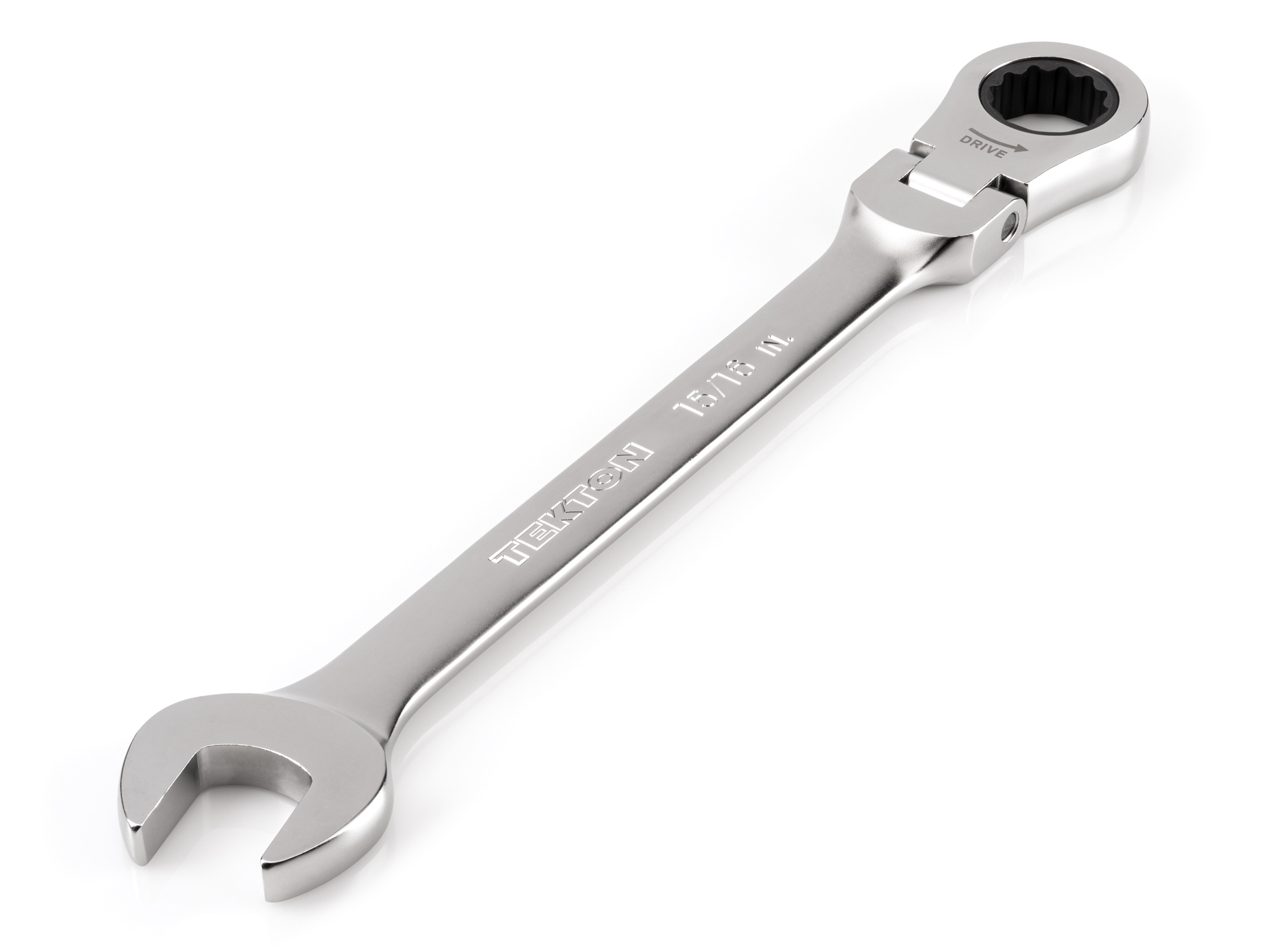 TEKTON 15/16 Inch Flex Head 12-Point Ratcheting Combination Wrench