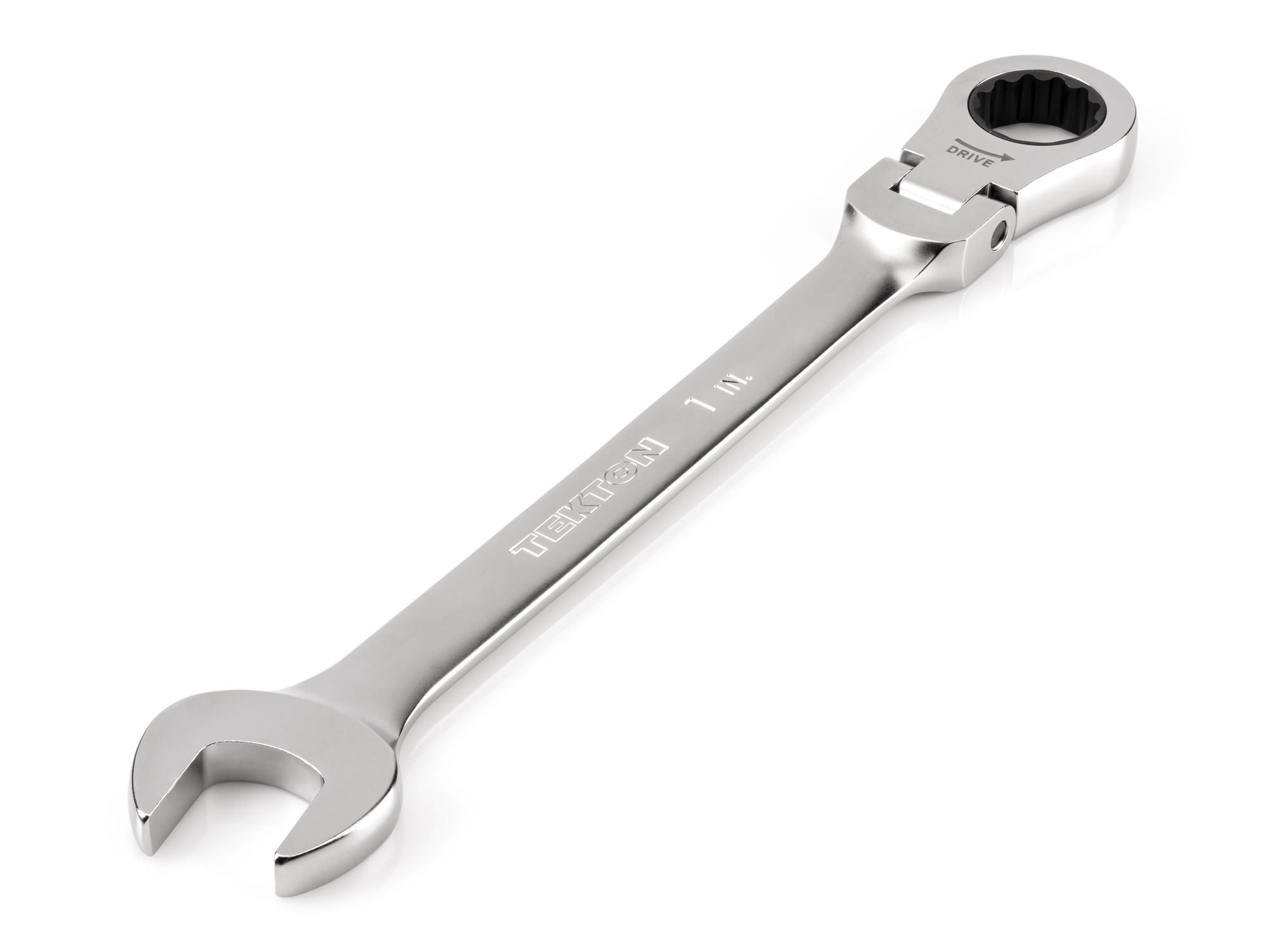 TEKTON 1 Inch Flex Head 12-Point Ratcheting Combination Wrench