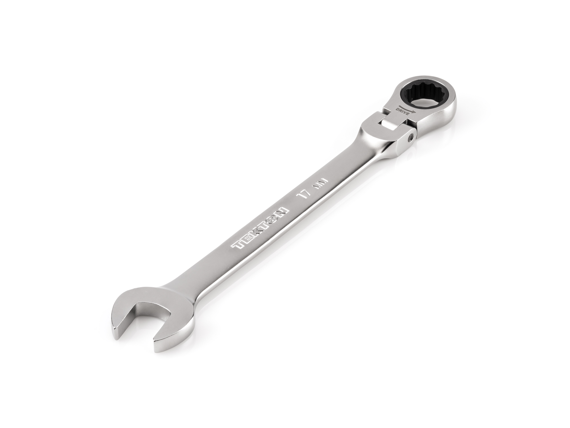 TEKTON 17 mm Flex Head 12-Point Ratcheting Combination Wrench