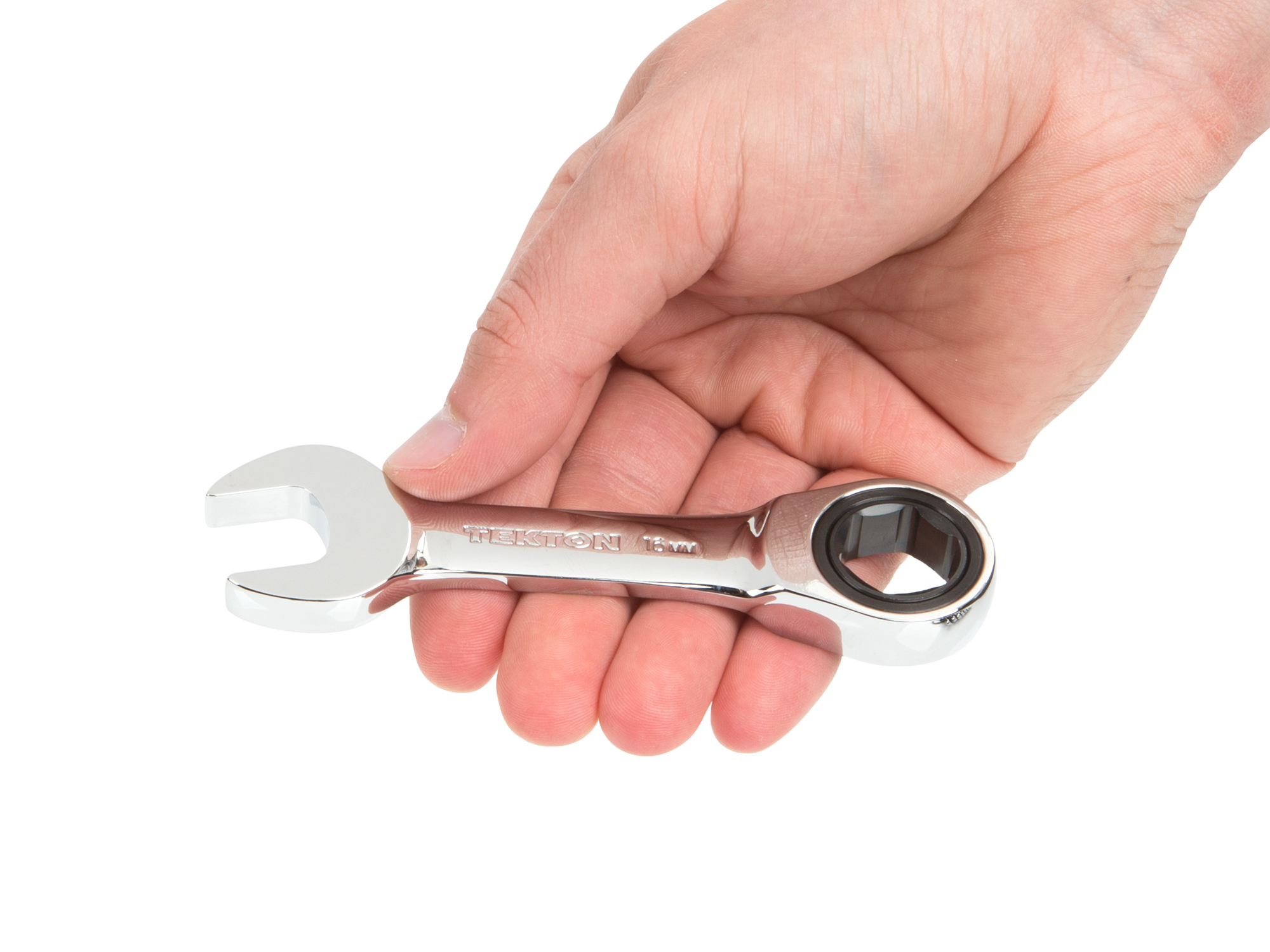 16 mm Stubby Ratcheting 6-Point Combination Wrench | TEKTON